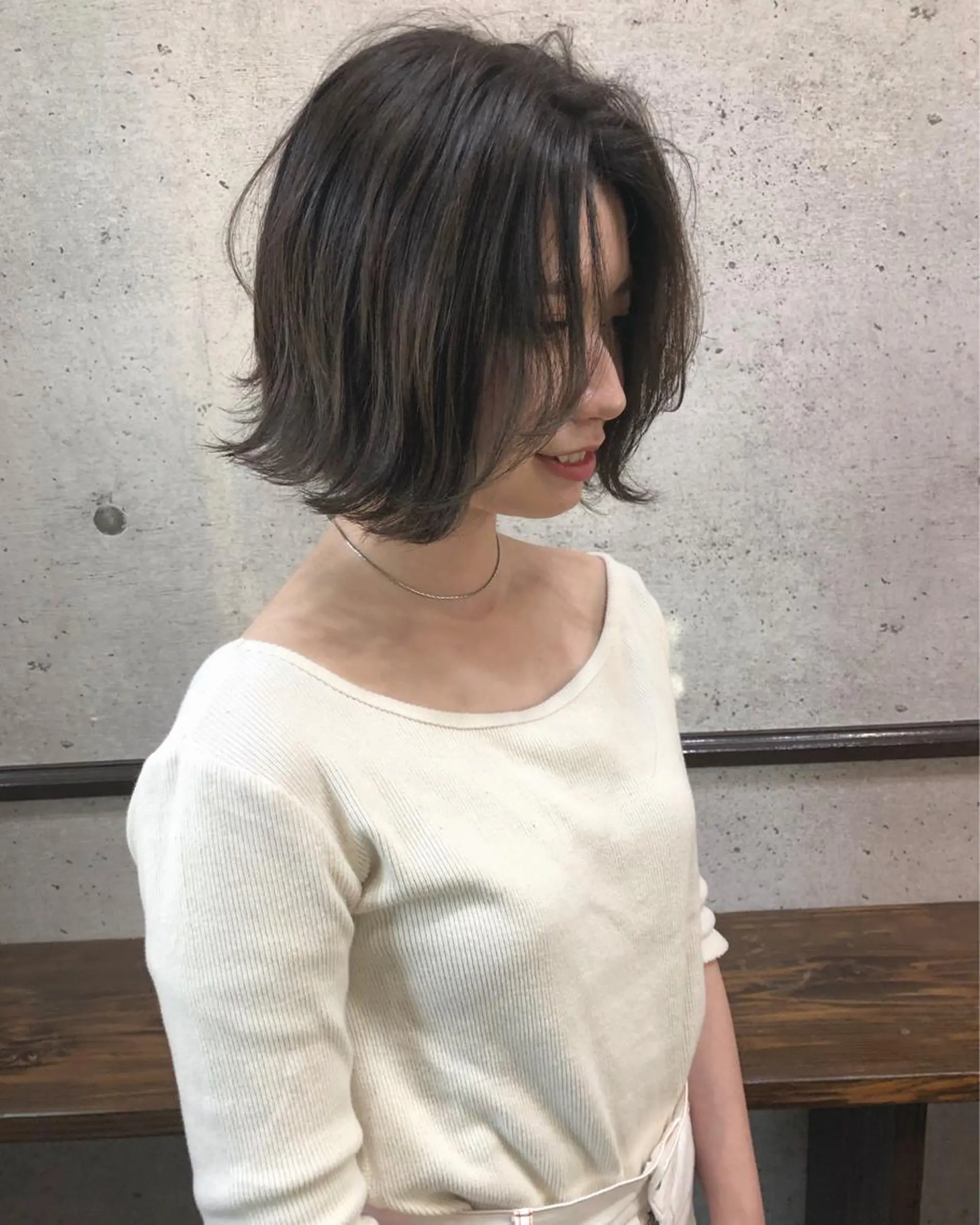 ショート カラー アッシュ カット ヘアカラー 江原 彩華のヘアスタイル