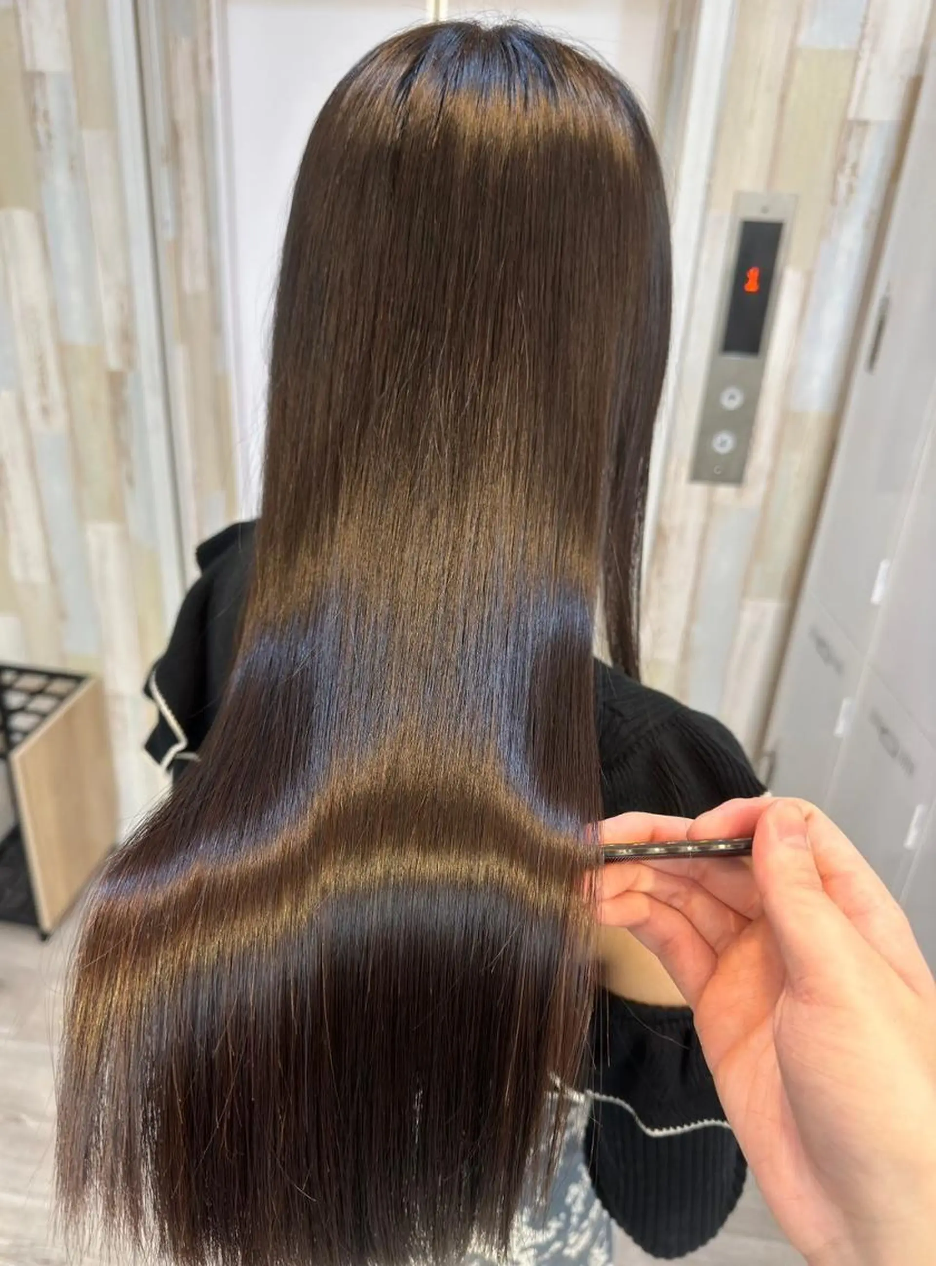 ロング 髪質改善 レイヤーカット ロング 似合わせカット 縮毛矯正 カット 縮毛矯正 トリートメント N° anfeel 渋谷🪞🫧のヘアスタイル