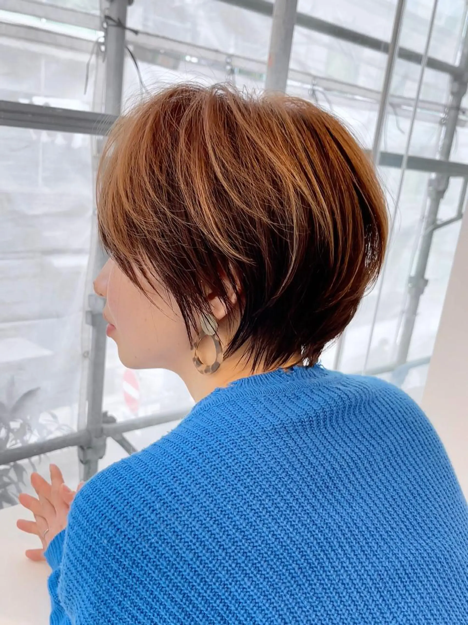 ショート 韓国風レイヤー ショート/犬塚 優介のヘアスタイル