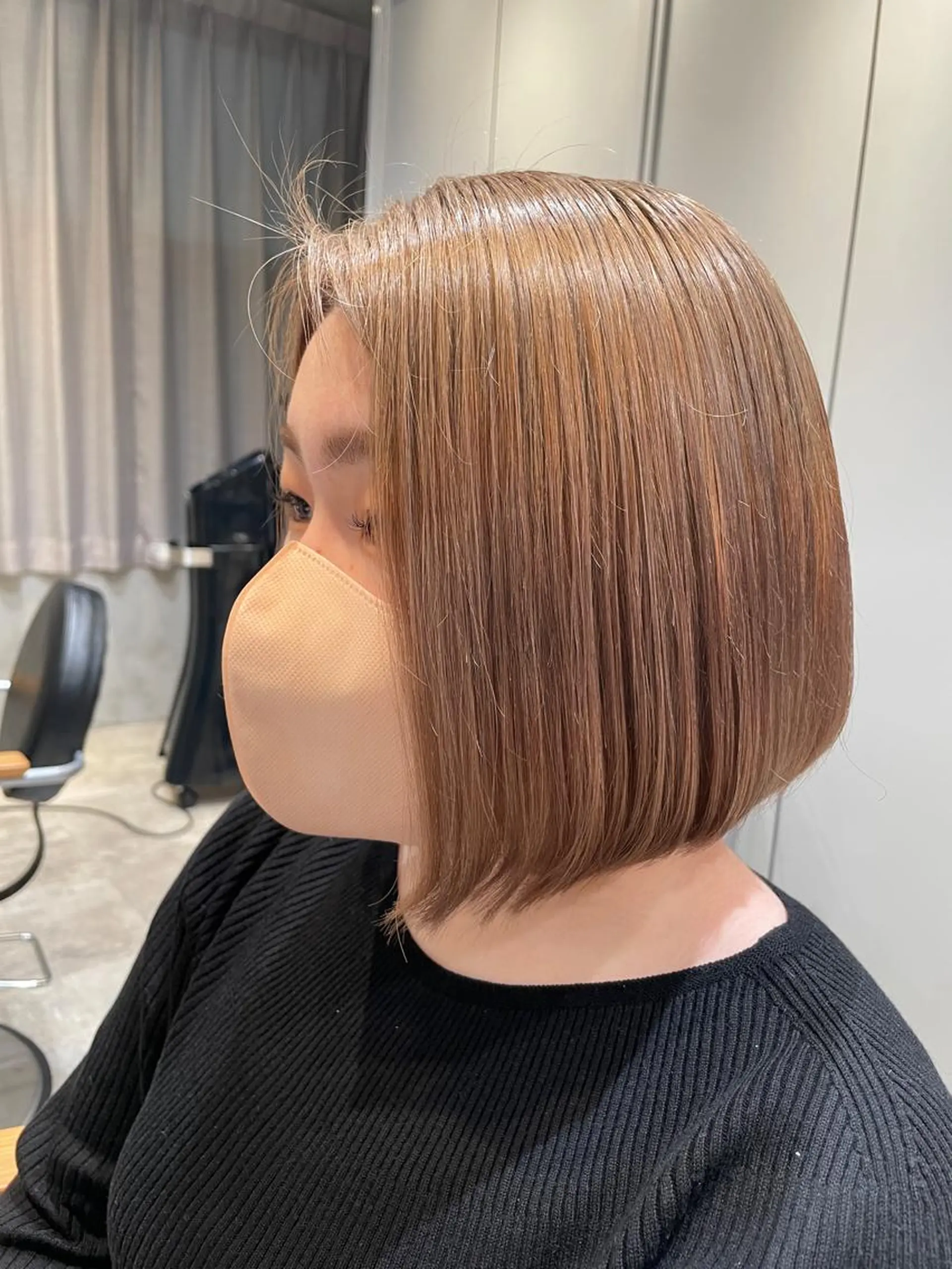 ミディアム カラー ベージュカラー ハイトーン×髪質改善 KENTAのヘアスタイル