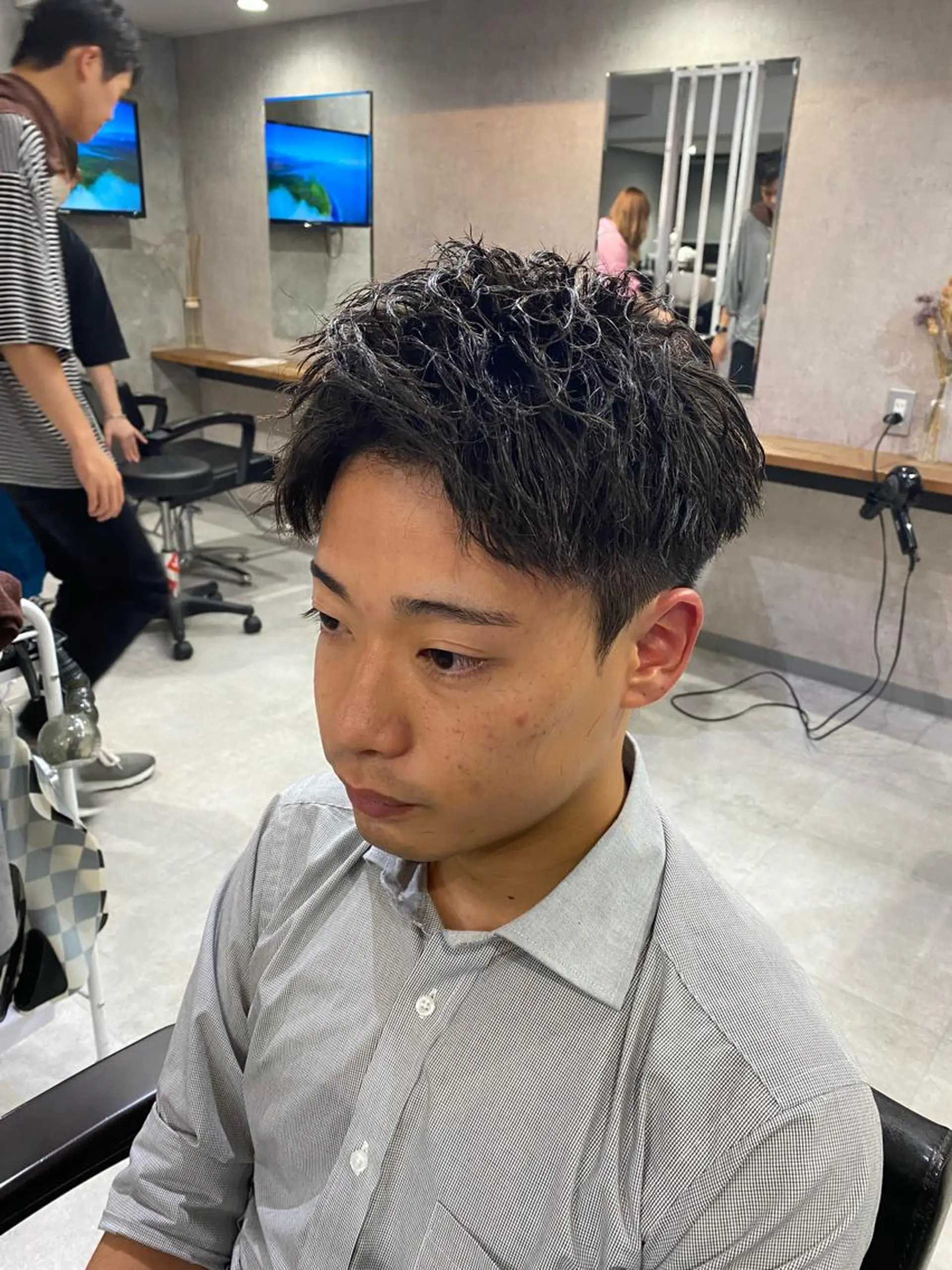 ショート パーマ メンズ カット パーマ 🐉『メンズ美容師』 吉田龍星🐉のヘアスタイル