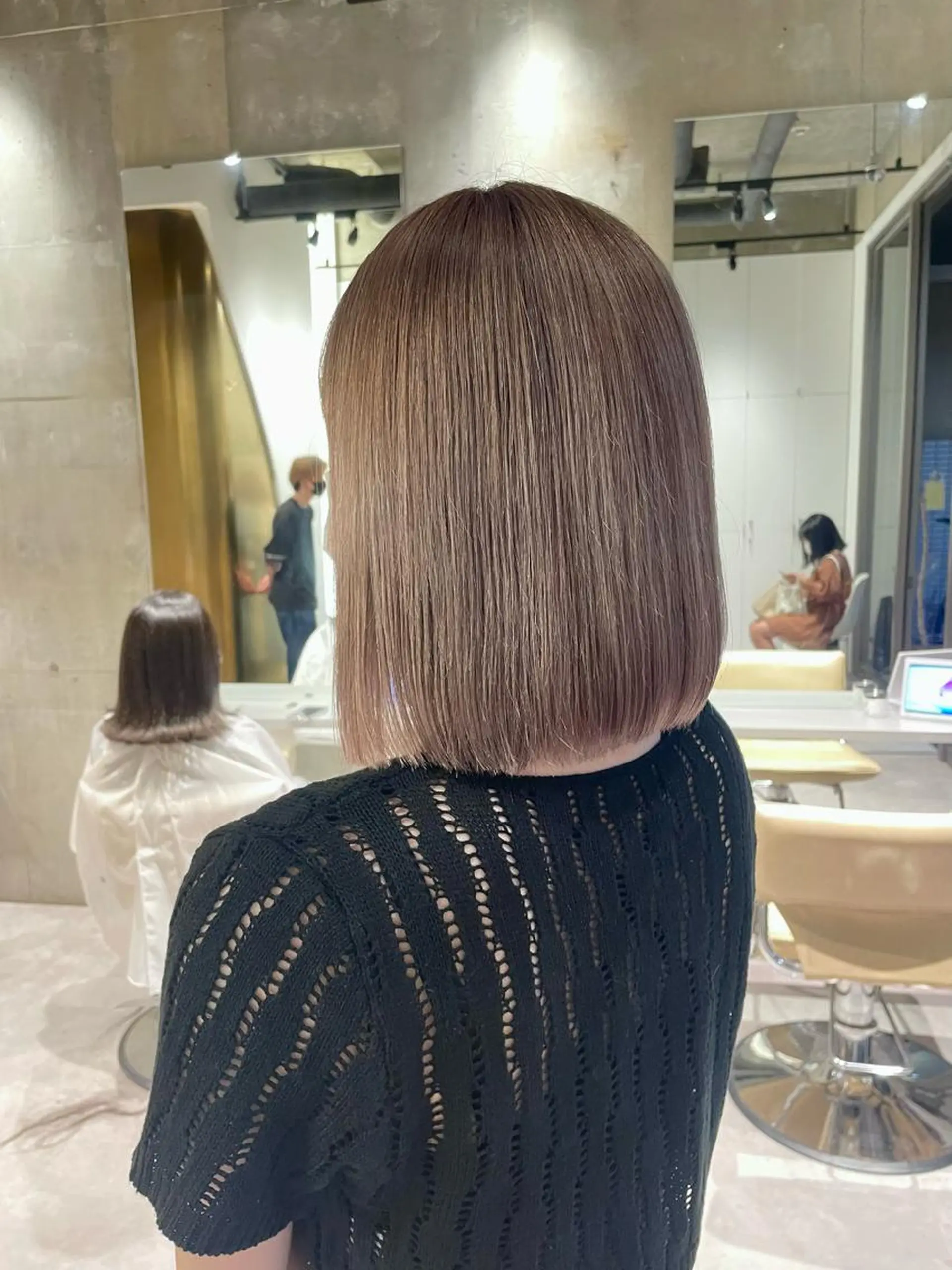 ミディアム カラー パーマ カット ヘアカラー トリートメント ☀️海外レイヤー 🇺🇸/ヒナコのヘアスタイル