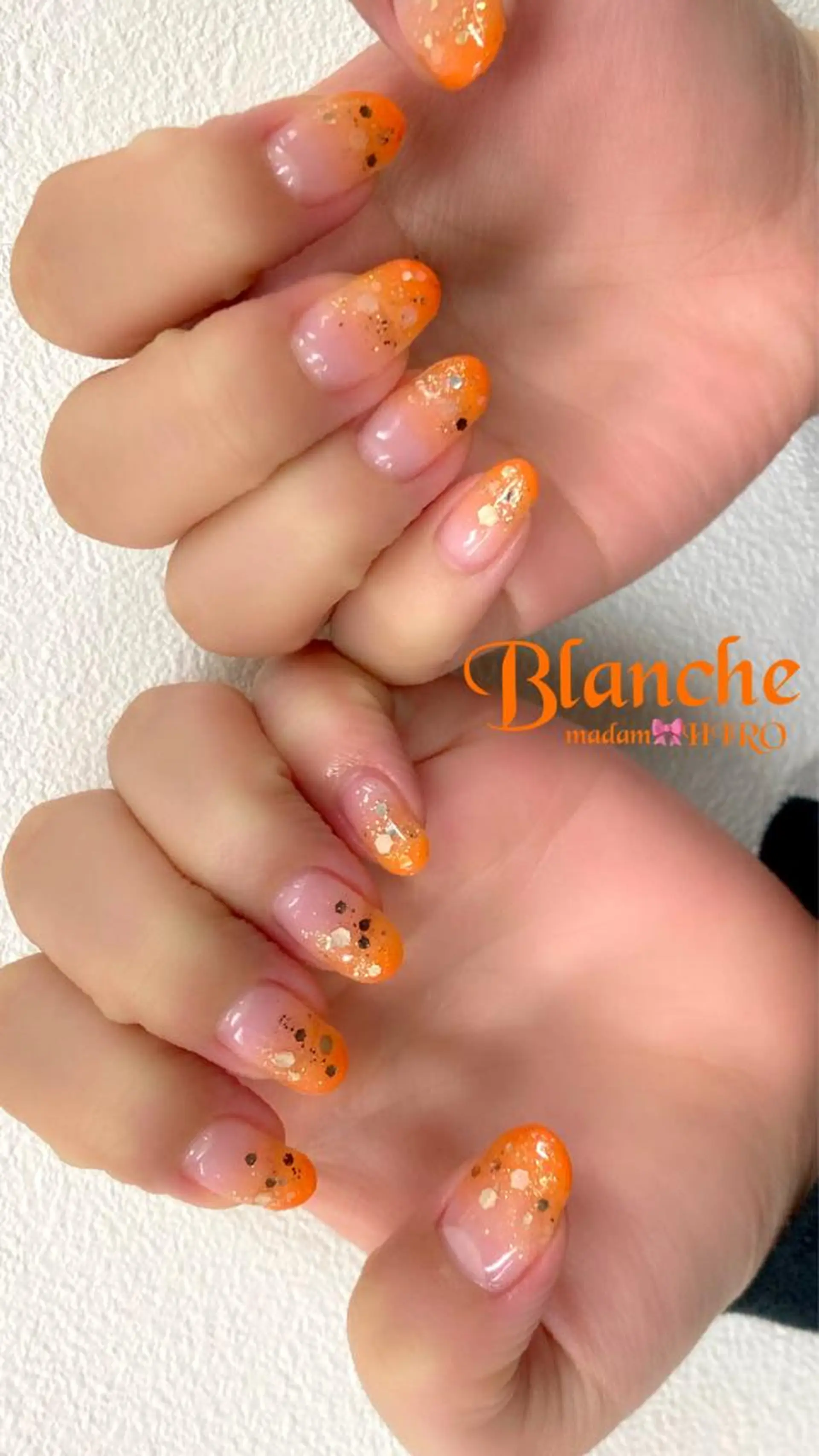 ネイル グラデーション オレンジ Lianネイル 寛子Lianのネイルデザイン