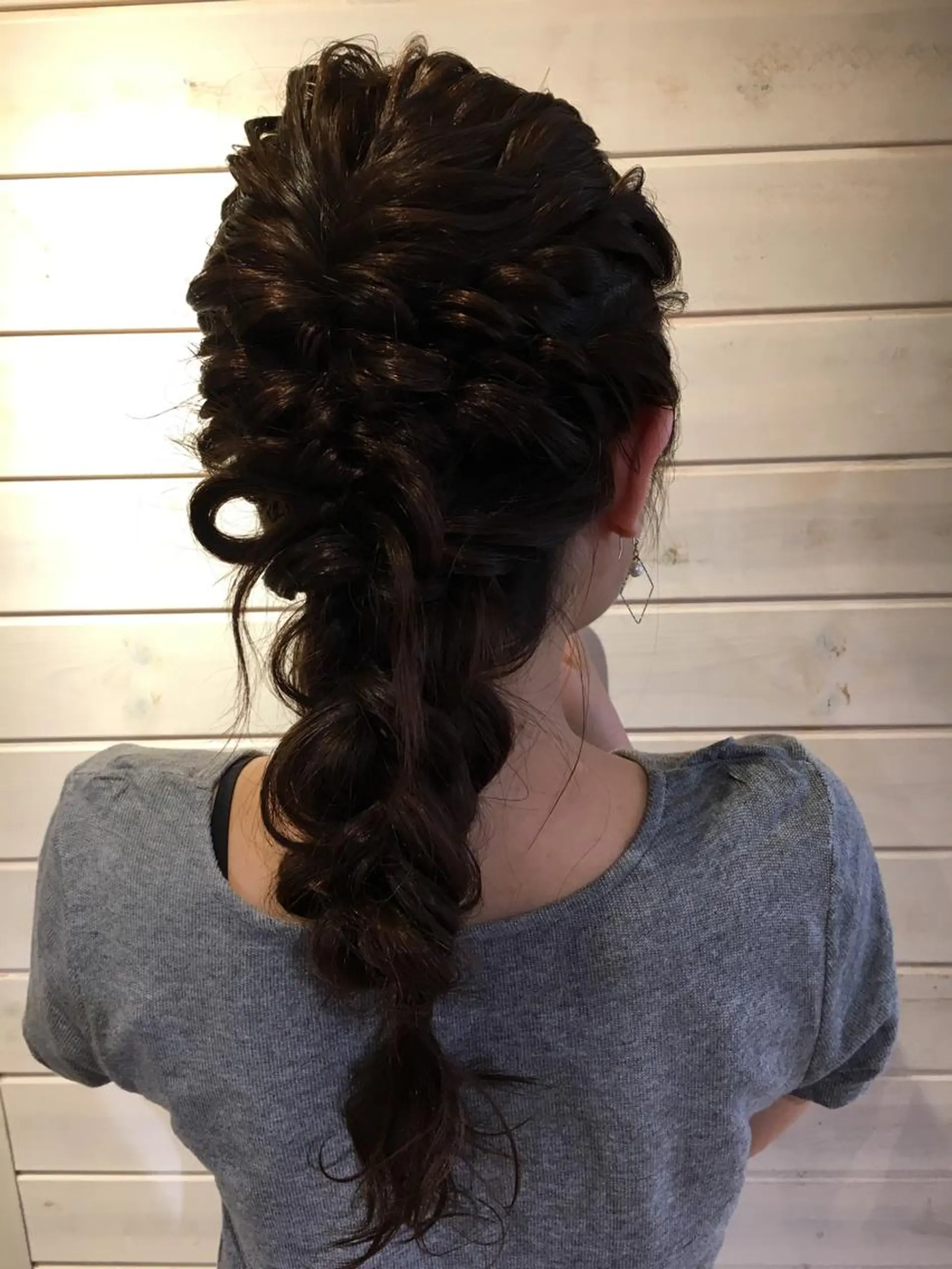 セミロング ヘアアレンジ 野崎 ひかりのヘアスタイル