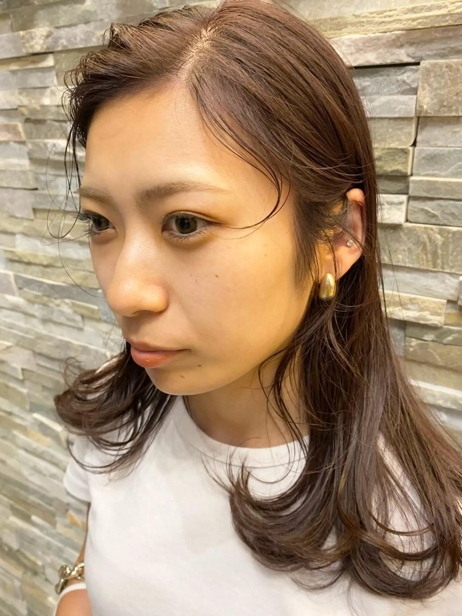 セミロング デザインカラー/ボブ ブリーチカラー/ユリのヘアスタイル