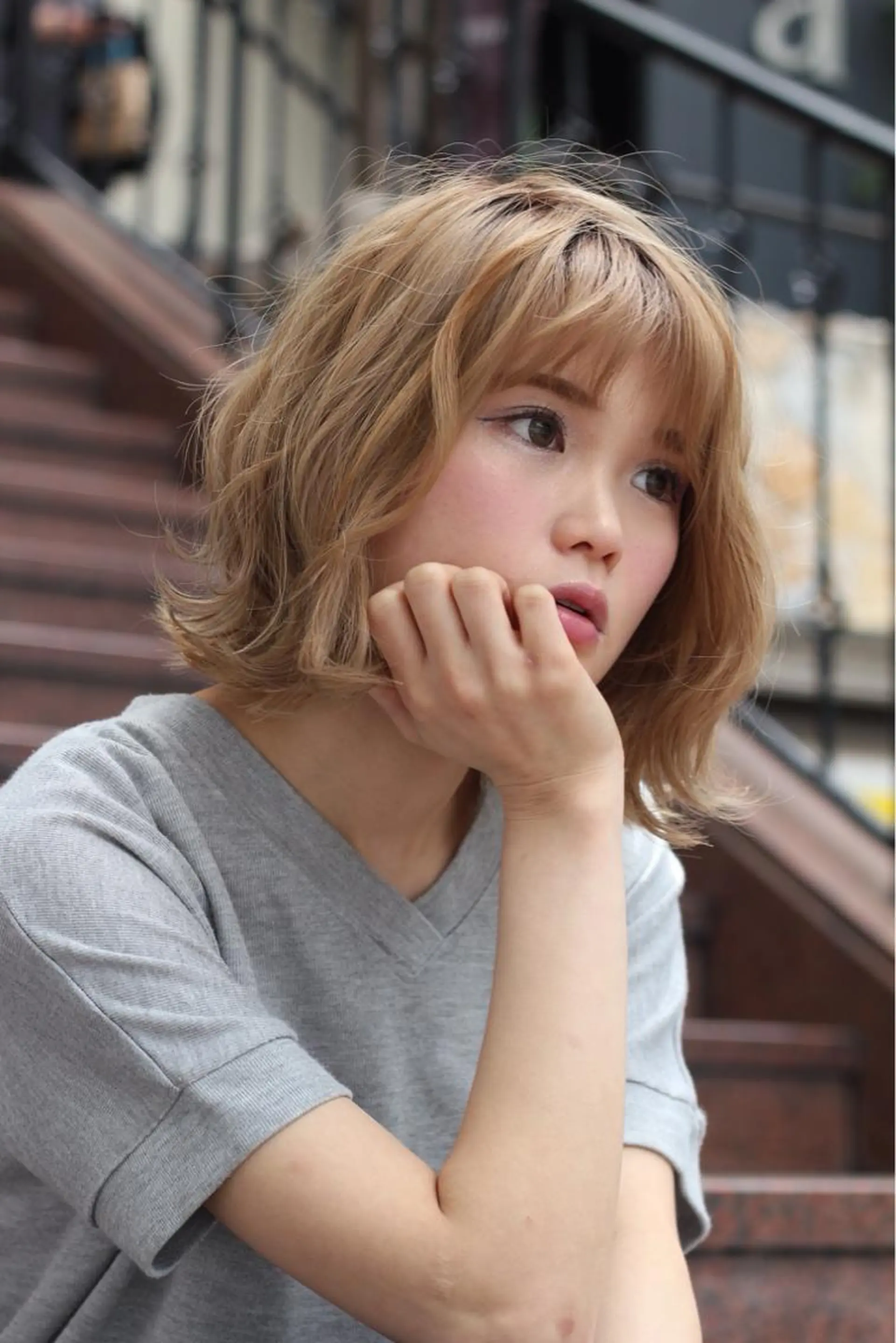 ミディアム カラー カット ヘアカラー トリートメント ブリーチ難民の救世主 サロンINK.渋谷のヘアスタイル