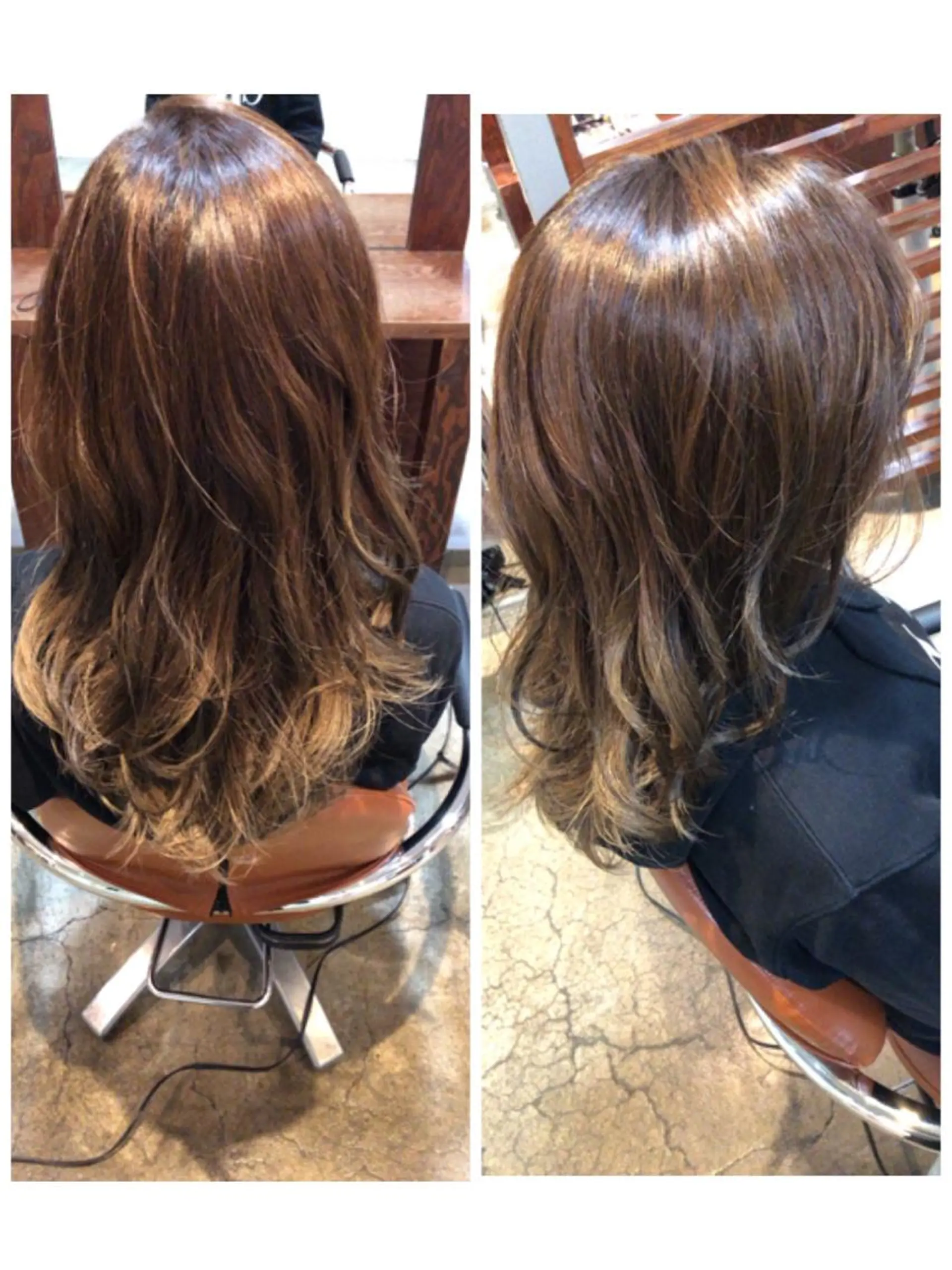 セミロング カラー ヘアアレンジ ブリーチ 品田 真里のヘアスタイル