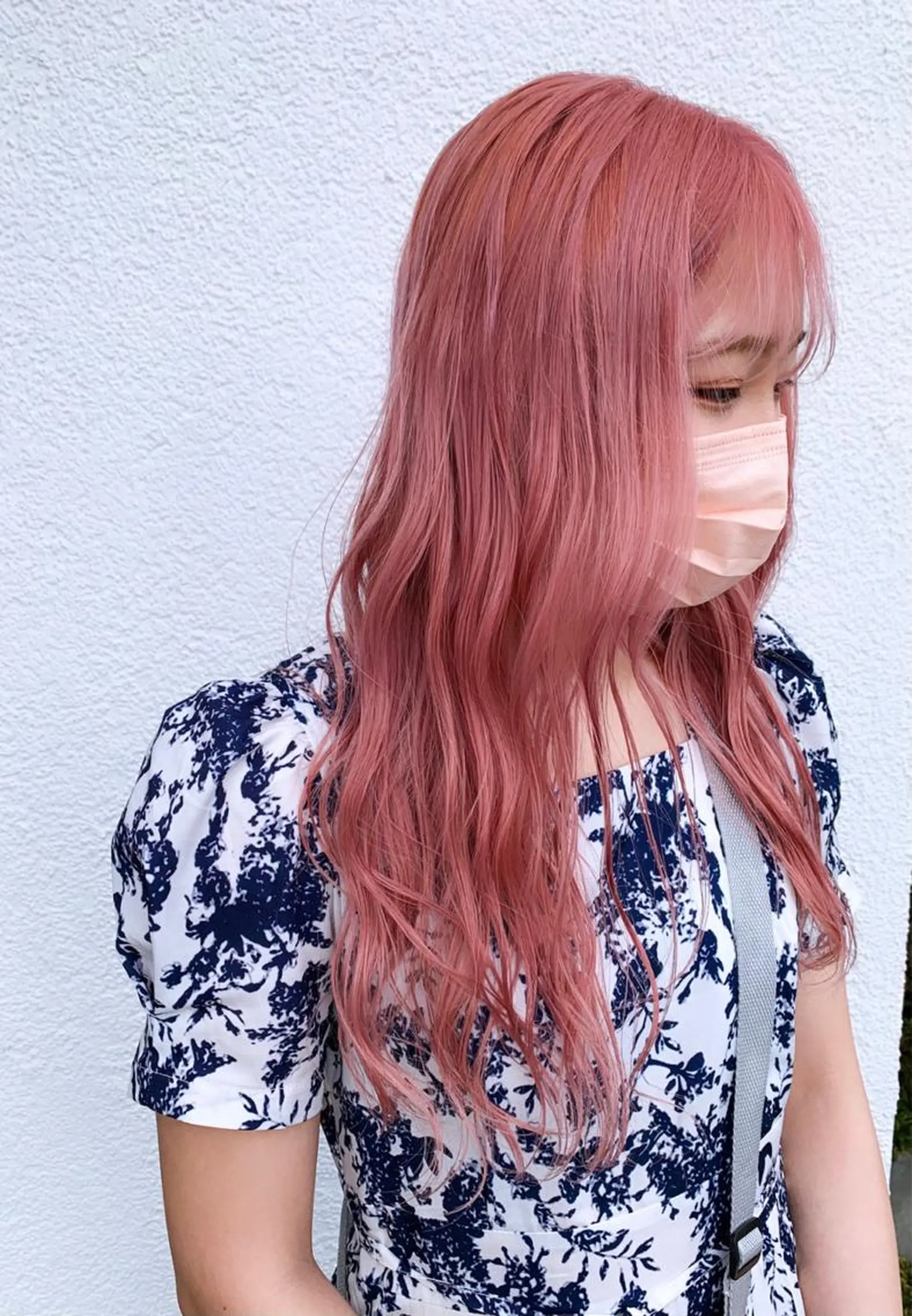 ロング カラー ヘアアレンジ ブリーチ ピンクカラー メンズパーマ職人 加藤 弘貴のヘアスタイル