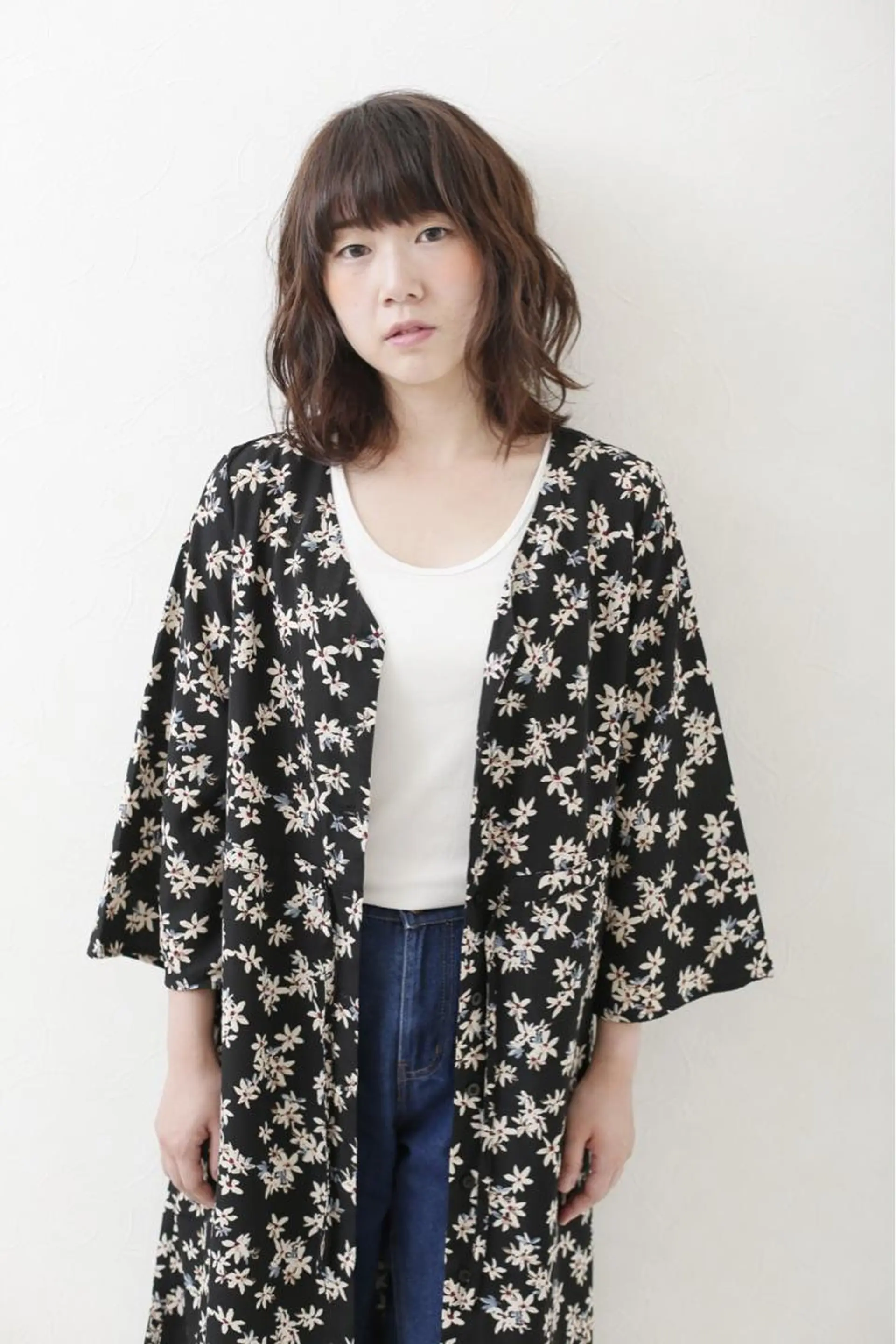 ミディアム カラー 佐川 友里のヘアスタイル