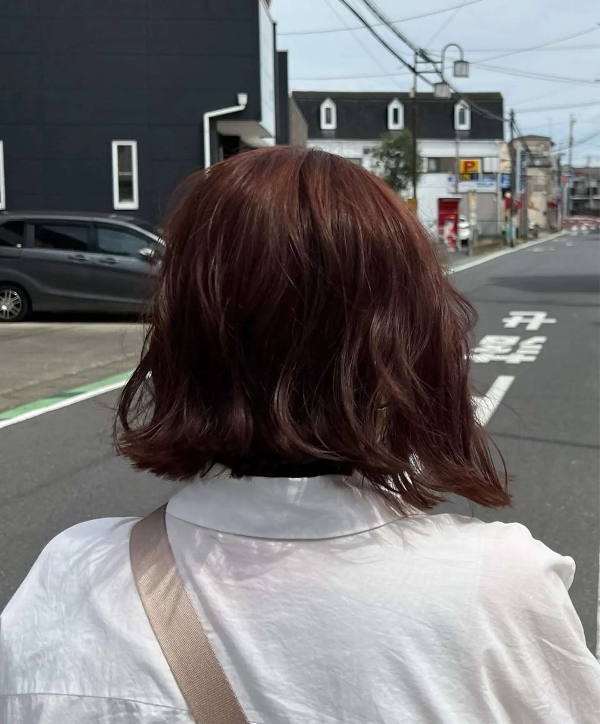 ショート ピンクブラウン ま ひのヘアスタイル