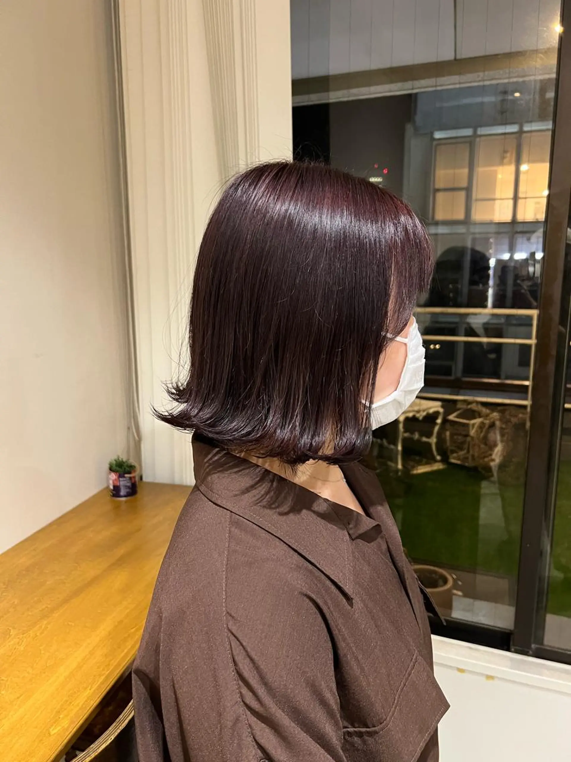 ミディアム カラー ブラウンカラー ピンクカラー ピンクブラウン オカベ ショウマのヘアスタイル