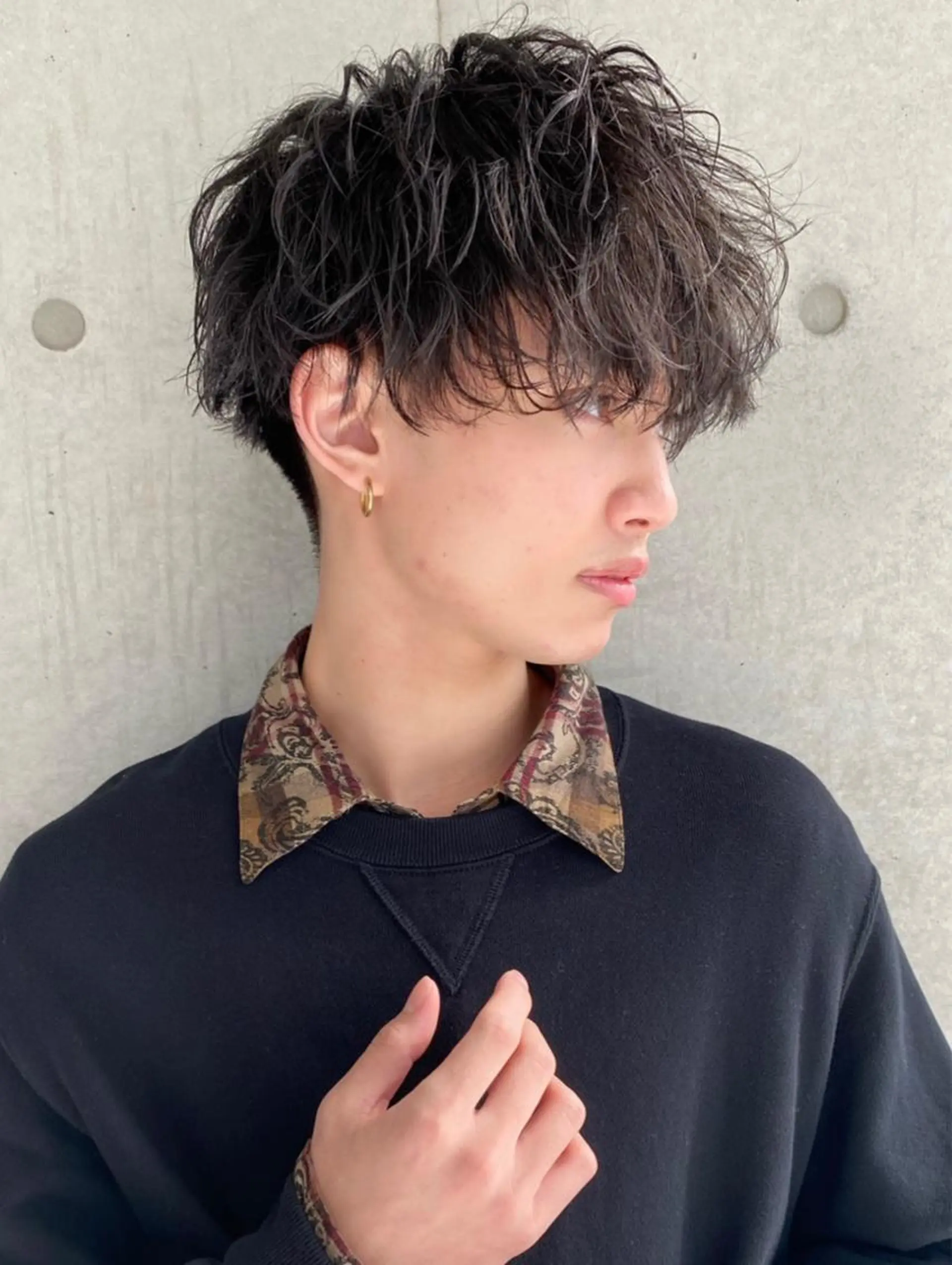 パーマ メンズ 大人っぽ♡上品な暖色 ♡ブリーチなし♡のヘアスタイル