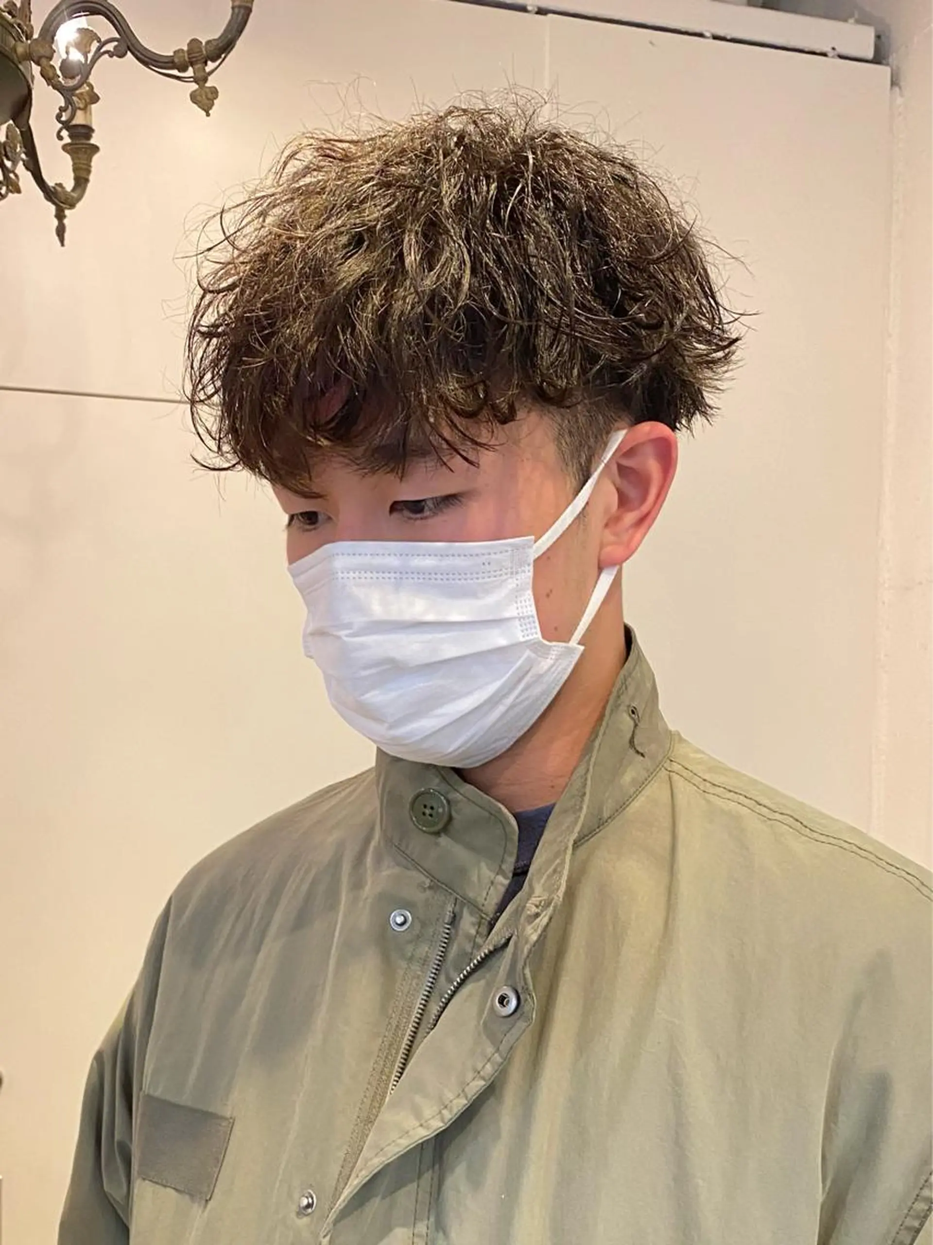 ショート パーマ メンズ メンズパーマ 波巻きパーマ スパイラルパーマ JINKIメンズ特化 メンズカットパーマのヘアスタイル