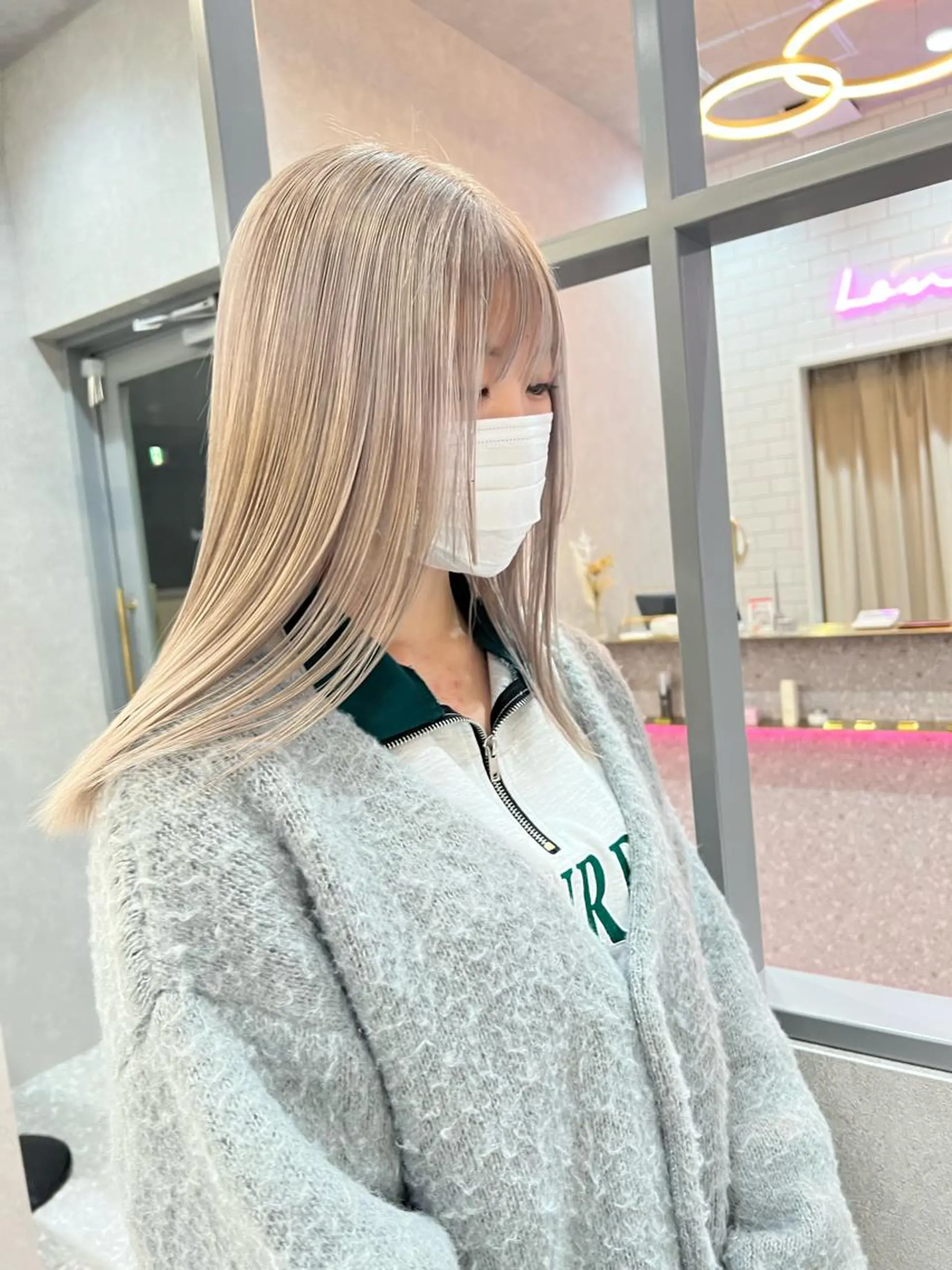 セミロング カラー ヘアアレンジ ヘアカラー トリートメント ARIA💎縮毛矯正 ブリーチ💎複雑履歴のヘアスタイル