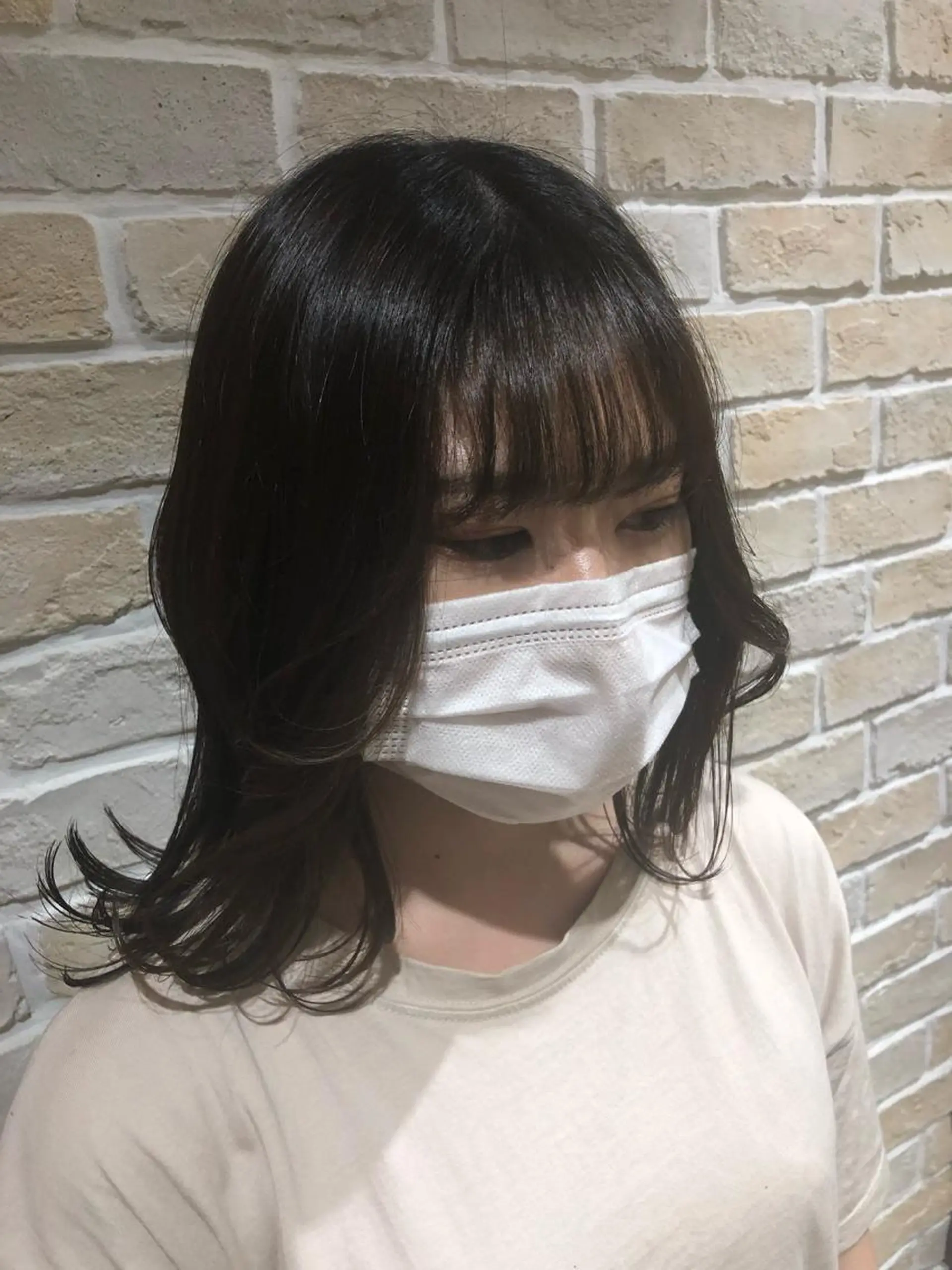 ミディアム ⬛️⬜️髪質改善⬛️ ⬜️藤川慎太郎のヘアスタイル