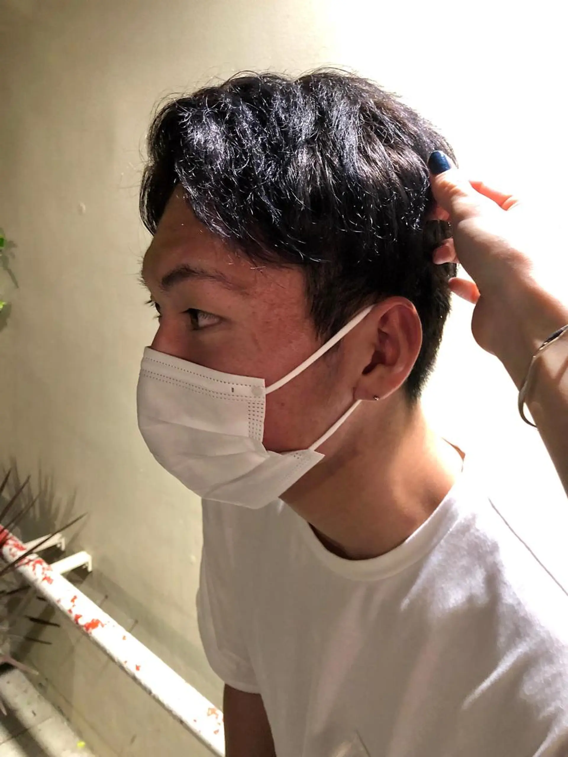 ショート カラー メンズ 抜け感ボブ×パーマ ｜kazaneのヘアスタイル