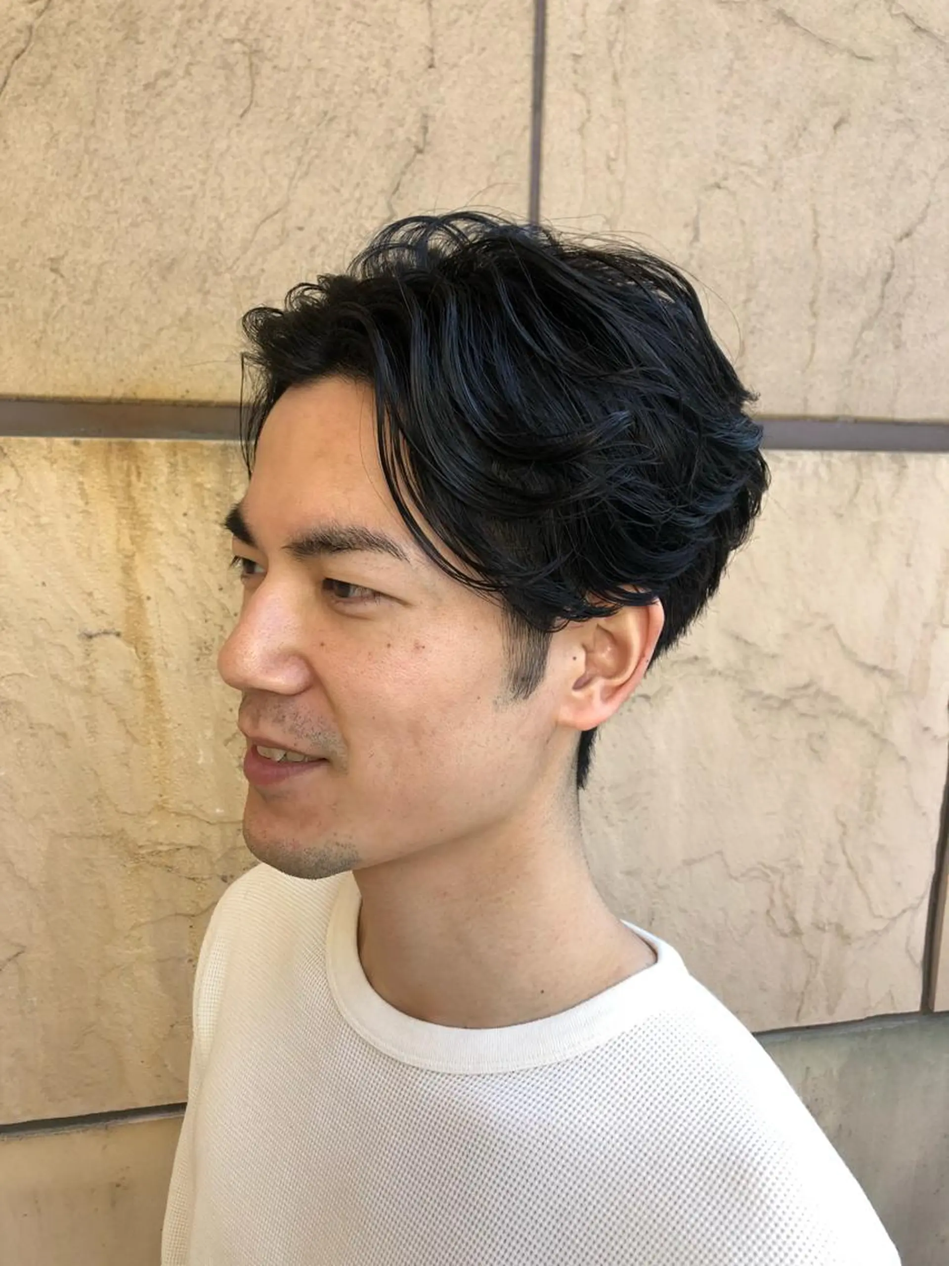 ショート パーマ メンズ ショートヘア 髪質改善 MAKIのヘアスタイル