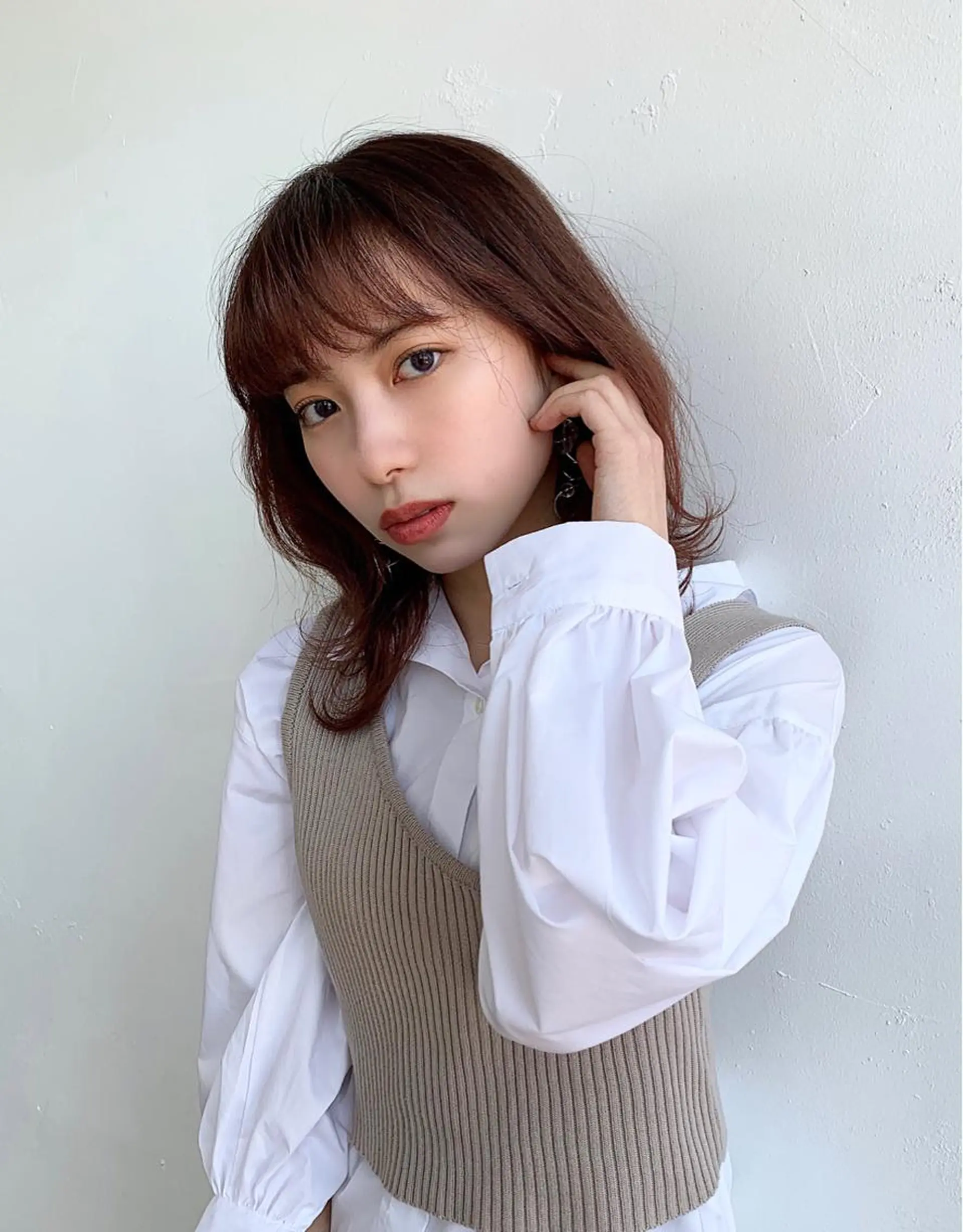 ミディアム カラー ブリーチ ブリーチなしカラー Sana / 韓国ヘア / カラーのヘアスタイル