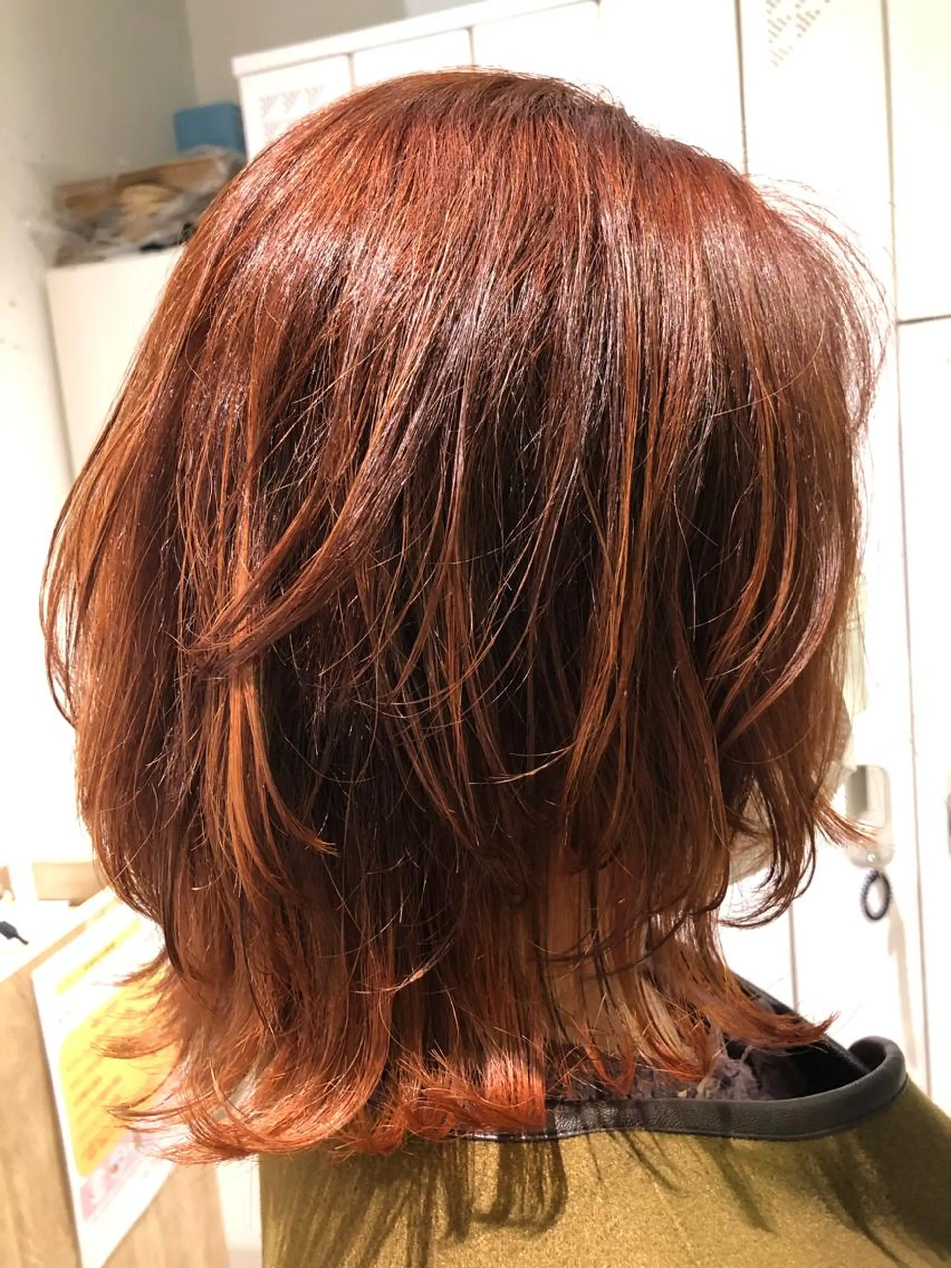 ミディアム カラー 田辺 黎花のヘアスタイル