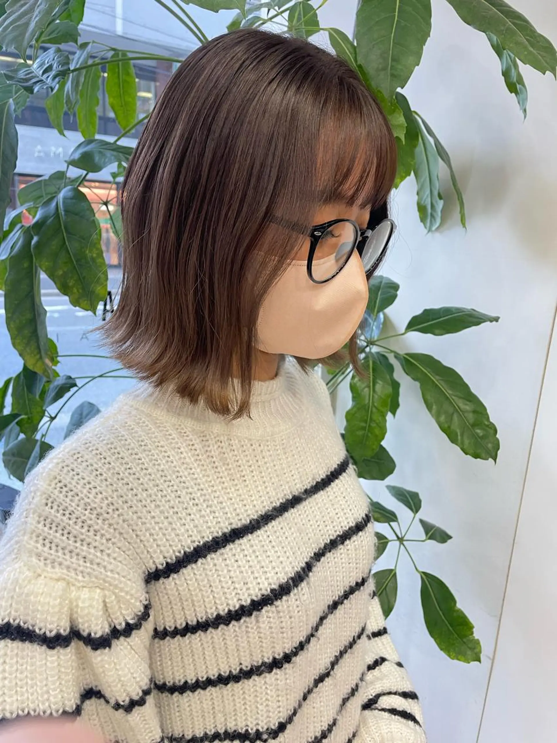 ショート カラー 切りっぱなしボブ イルミナカラー ボブ 中村 友美のヘアスタイル