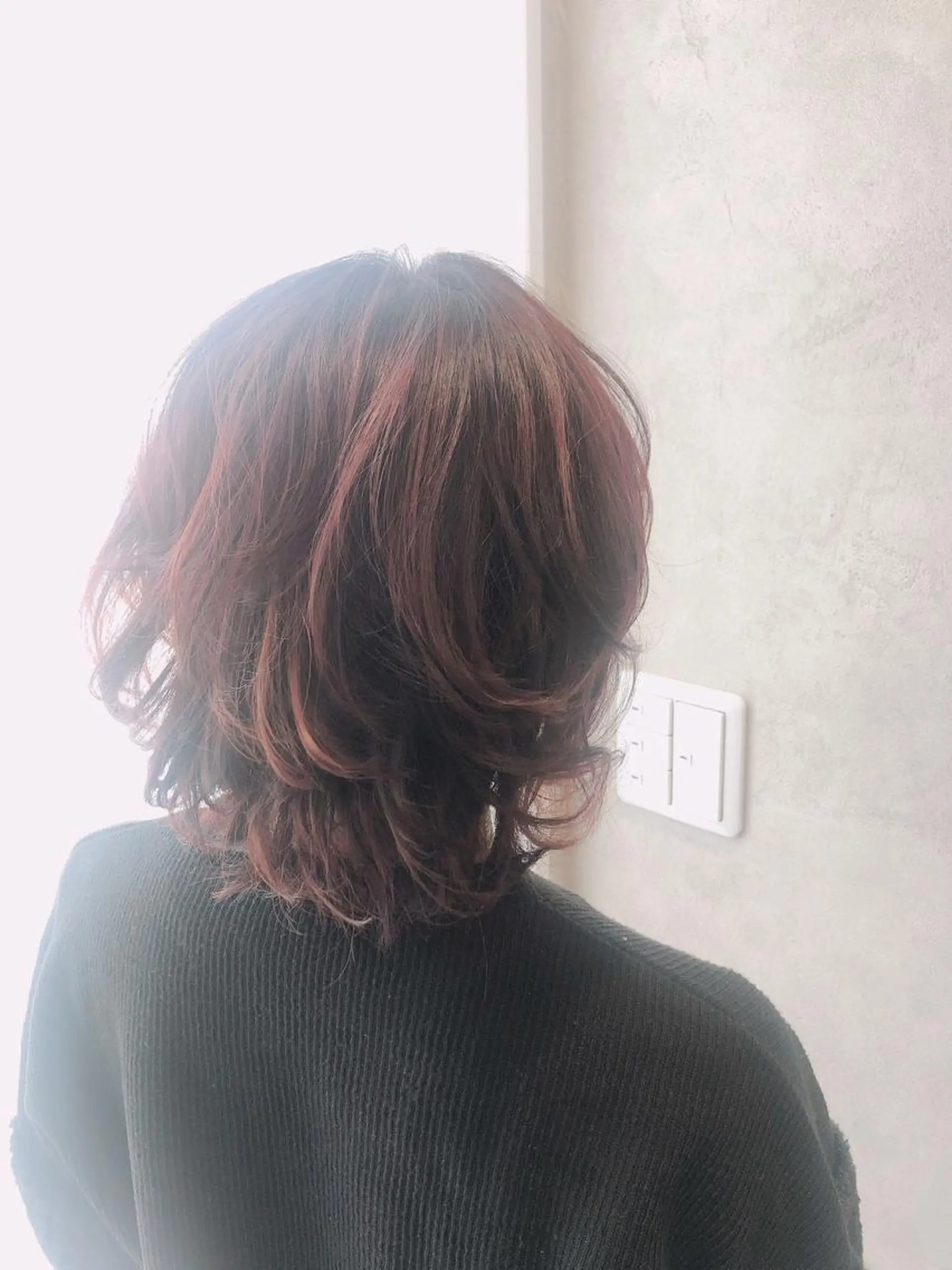 ミディアム カラー ハイライトカラー ハイライト 野咲き 美容室のマツエク・マツパデザイン