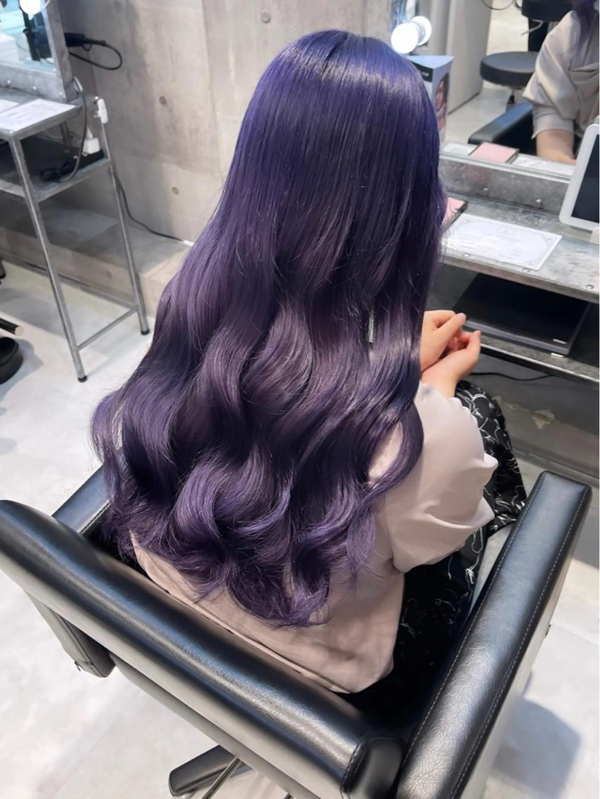 ロング カラー パーマ ヘアアレンジ メンズ キッズ ネイル マツエク・マツパ アイブロウ 🎀韓国レイヤー YURINA🎀のヘアスタイル