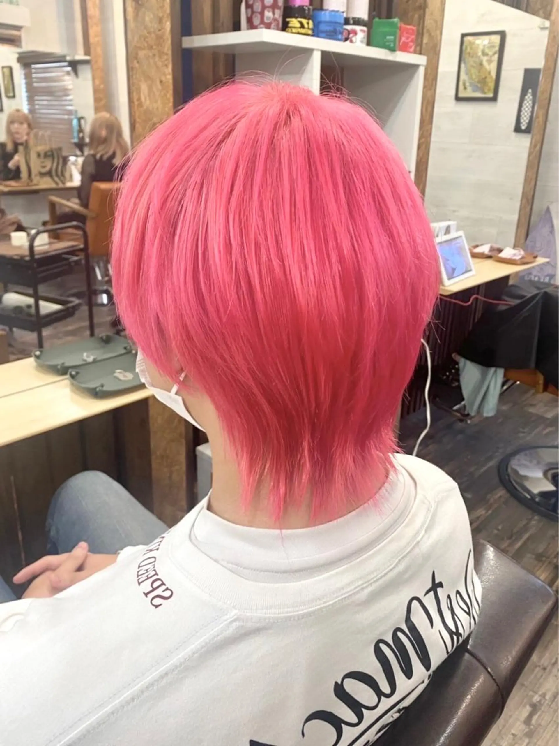 ショート カラー メンズ ヘアカラー ブリーチ毛対応酸性 ストレート🌈サキのヘアスタイル