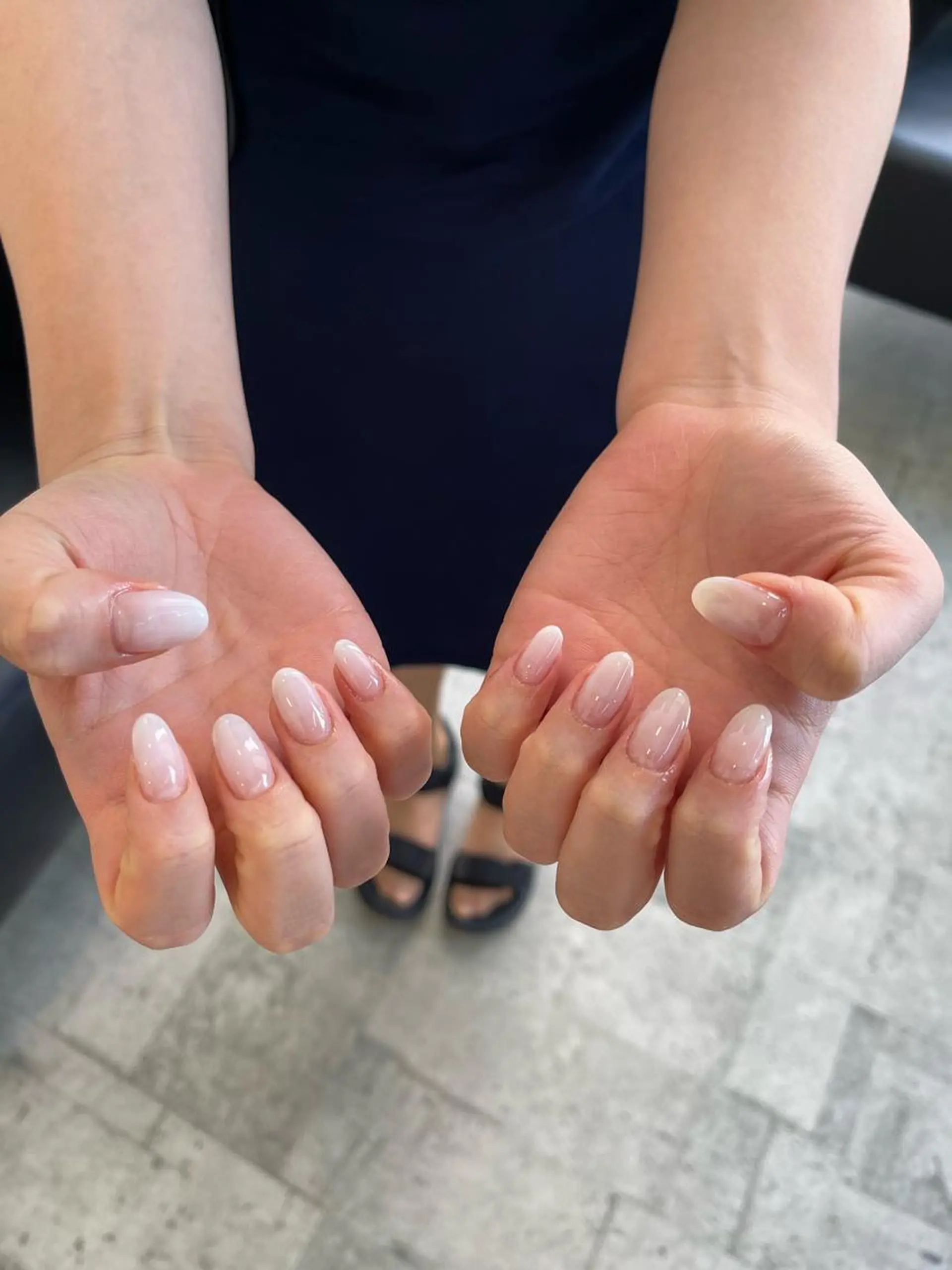 ネイル フレンチネイル マグネットネイル ニュアンスネイル ワンカラーネイル GRANDE大須 Cecil💜のネイルデザイン