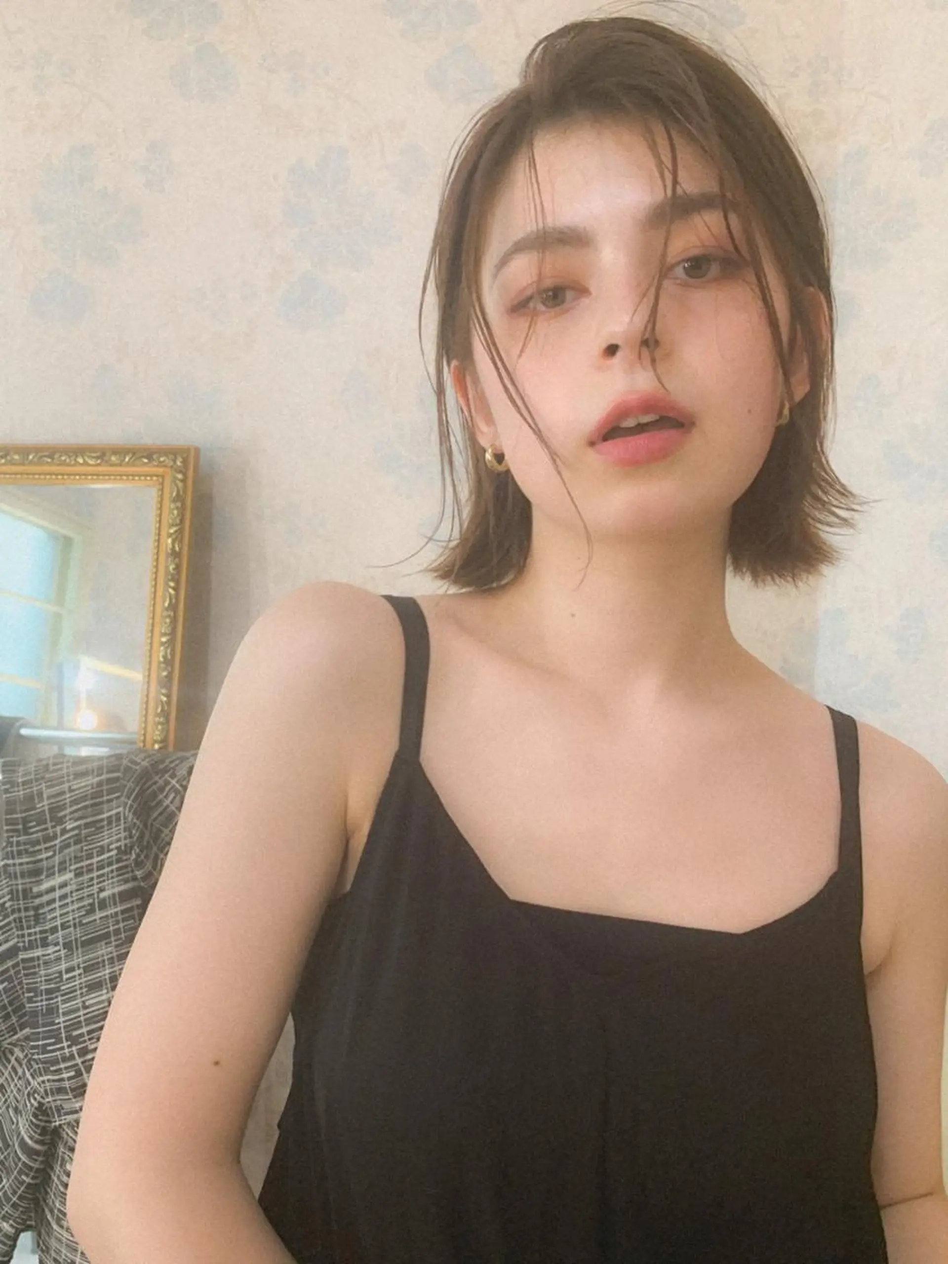 ミディアム ヘアカラー トリートメント 林 里美のヘアスタイル