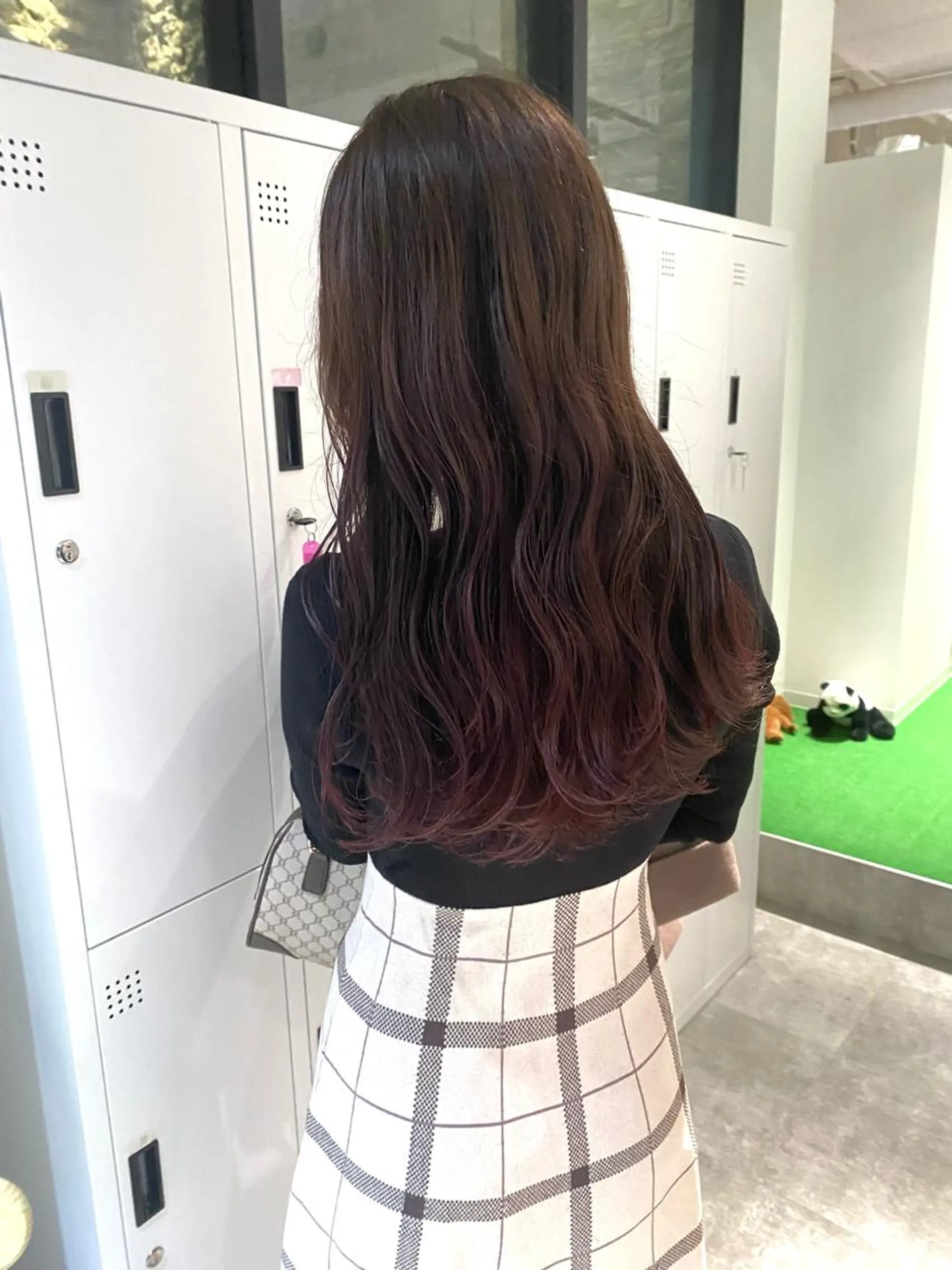 ロング カラー ブリーチ ブリーチなしカラー カット ヘアカラー トリートメント オスズ 🎀´-のヘアスタイル