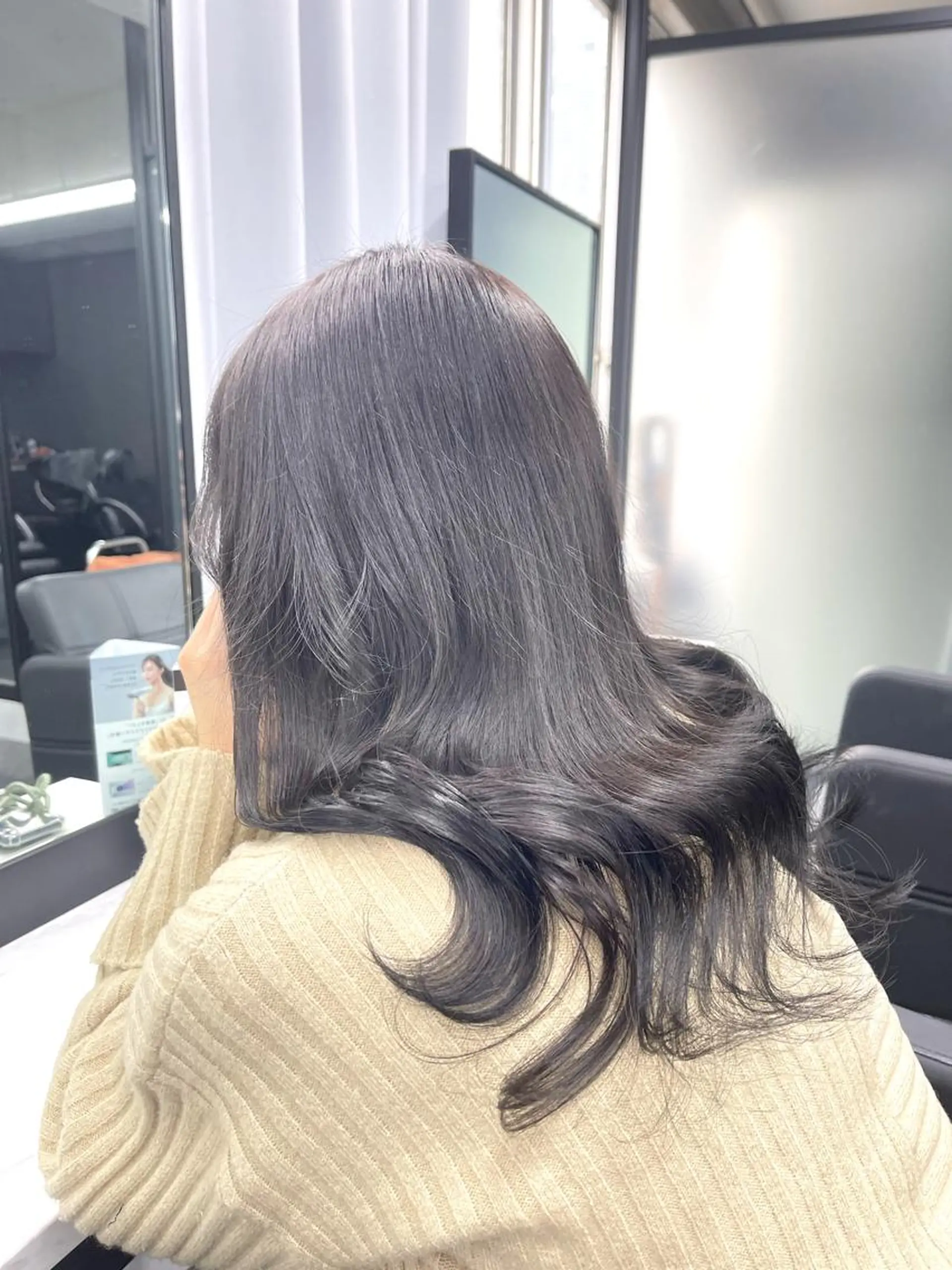 セミロング カラー 髪質改善/堀江 ケアカラーtoshiのヘアスタイル