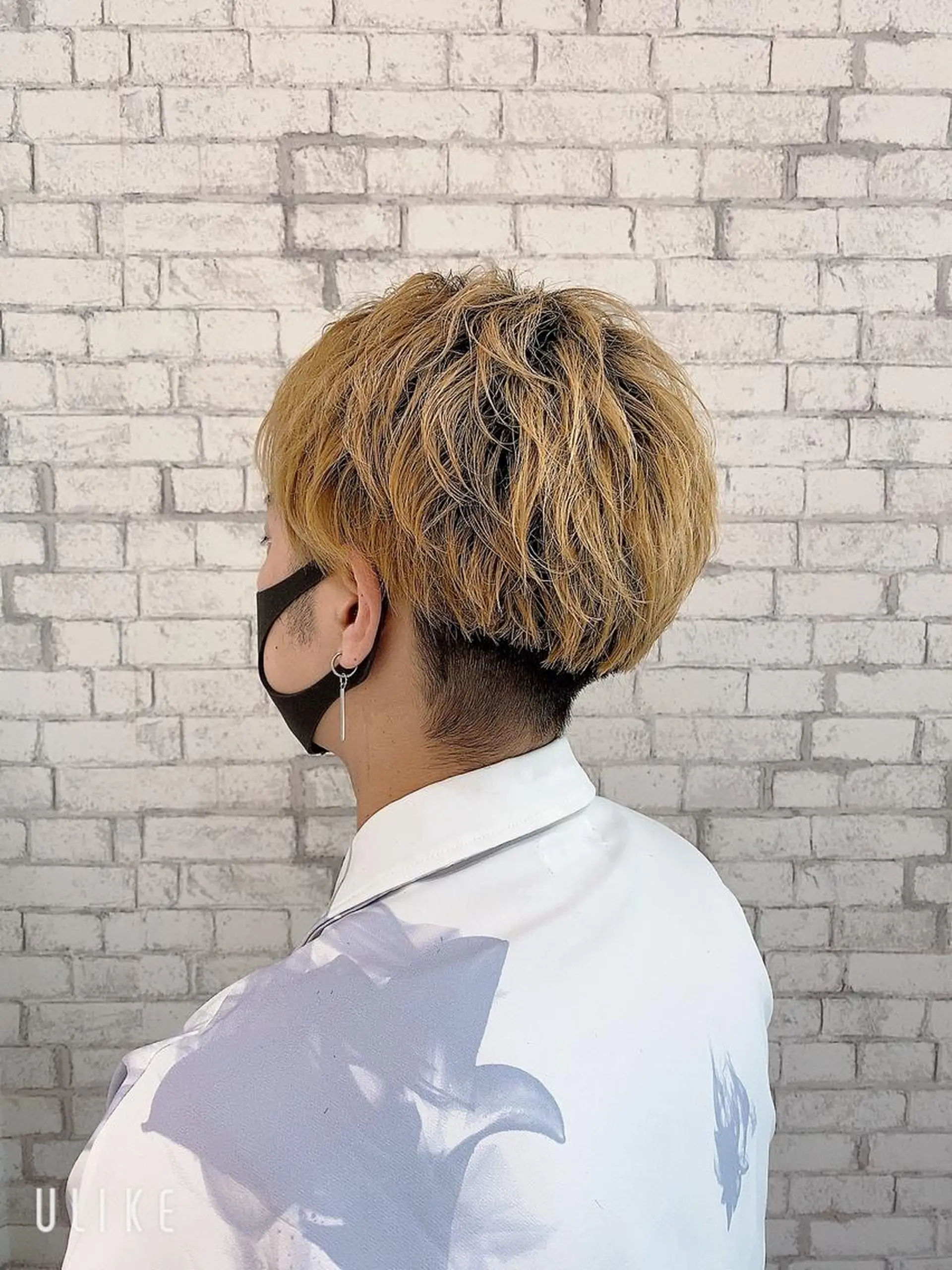 ショート カラー ヘアアレンジ メンズ カット ヘアカラー ブリーチなし艶カラー 東家のヘアスタイル