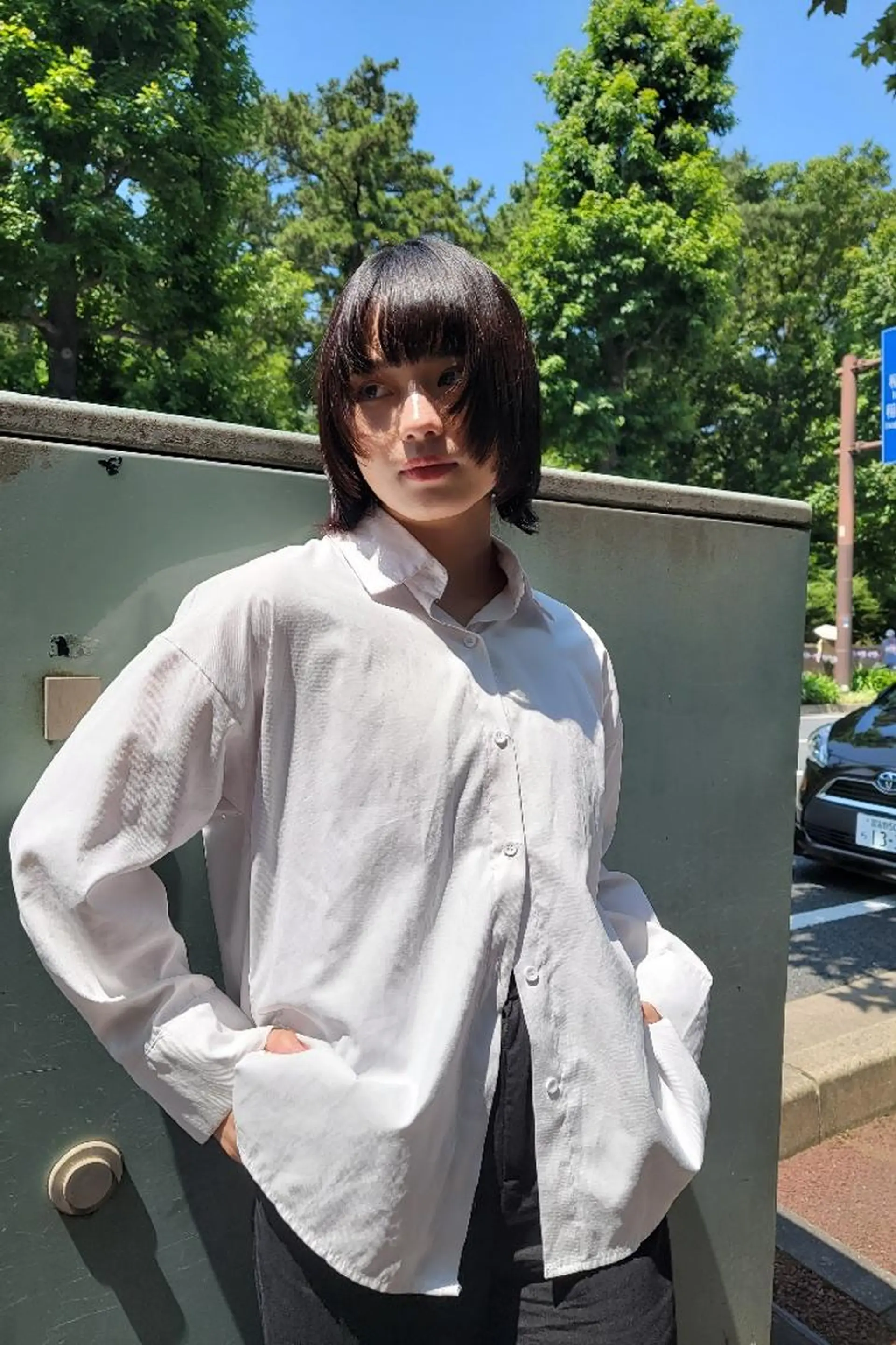 ミディアム OMA　 カタギシのヘアスタイル