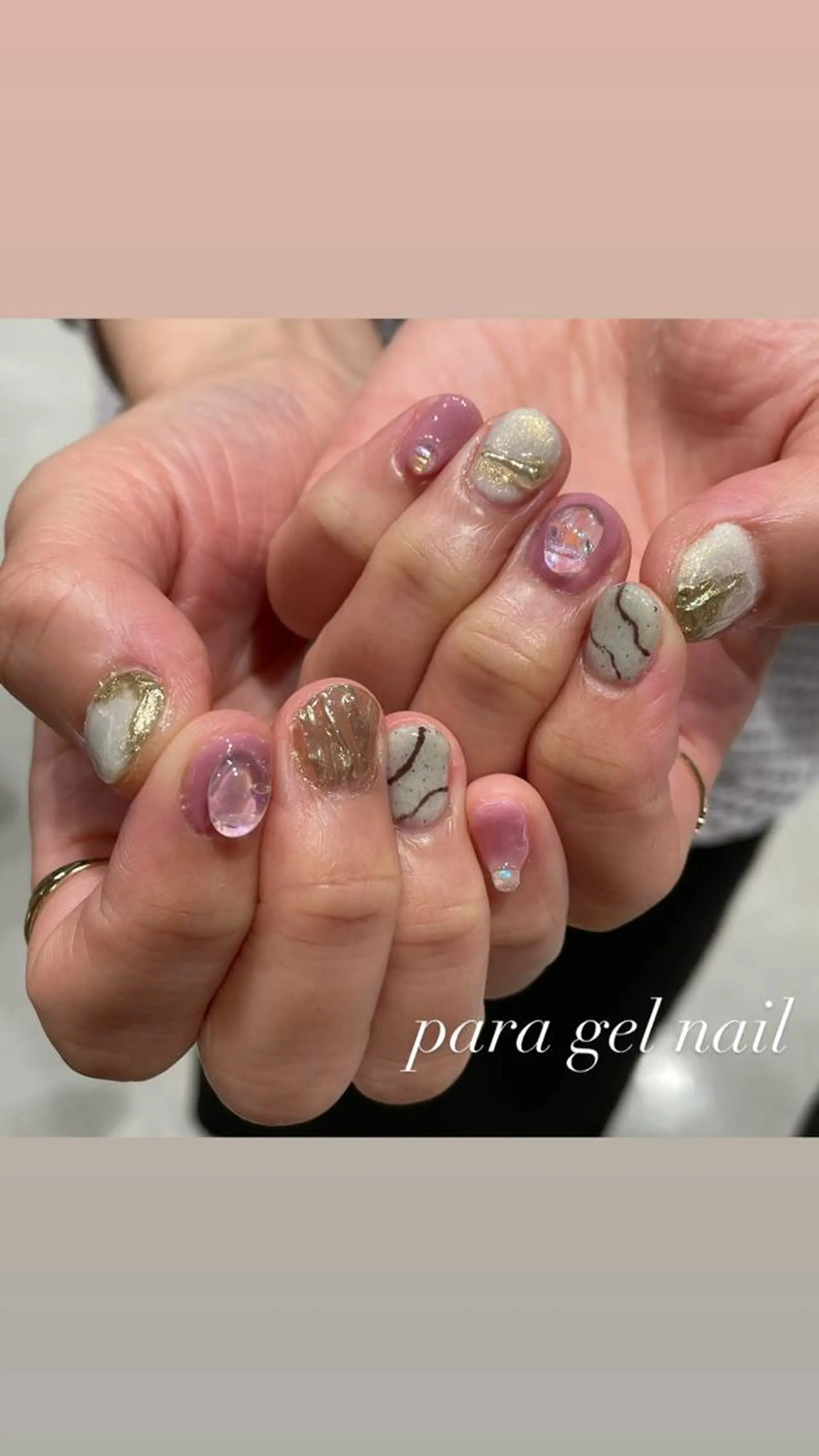 ネイル ジェルネイル パラジェル ハンドネイル 淡色ネイル 🎀moeのネイルデザイン