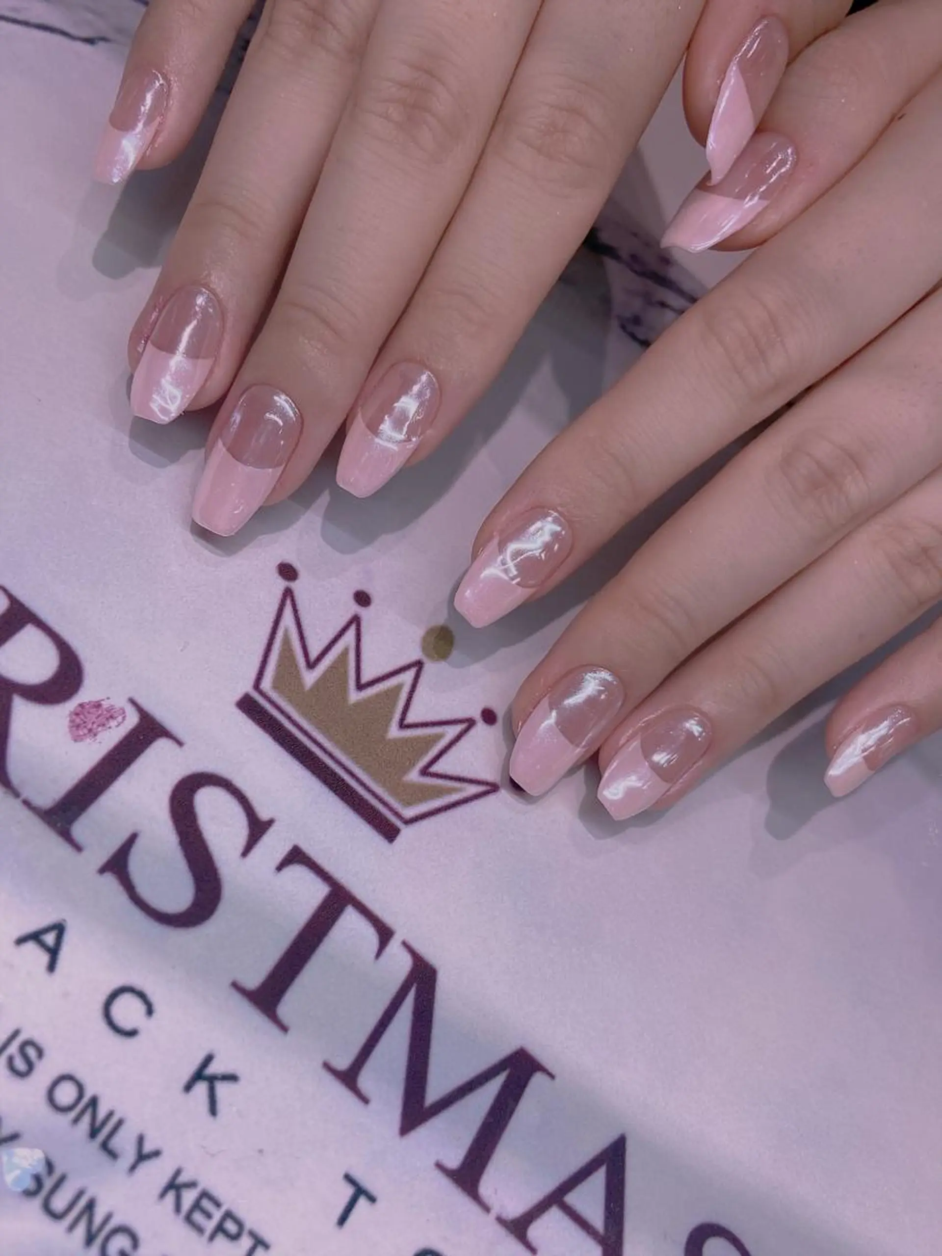 ネイル オーロラネイル 長さだし専門店 M2　rikaのネイルデザイン