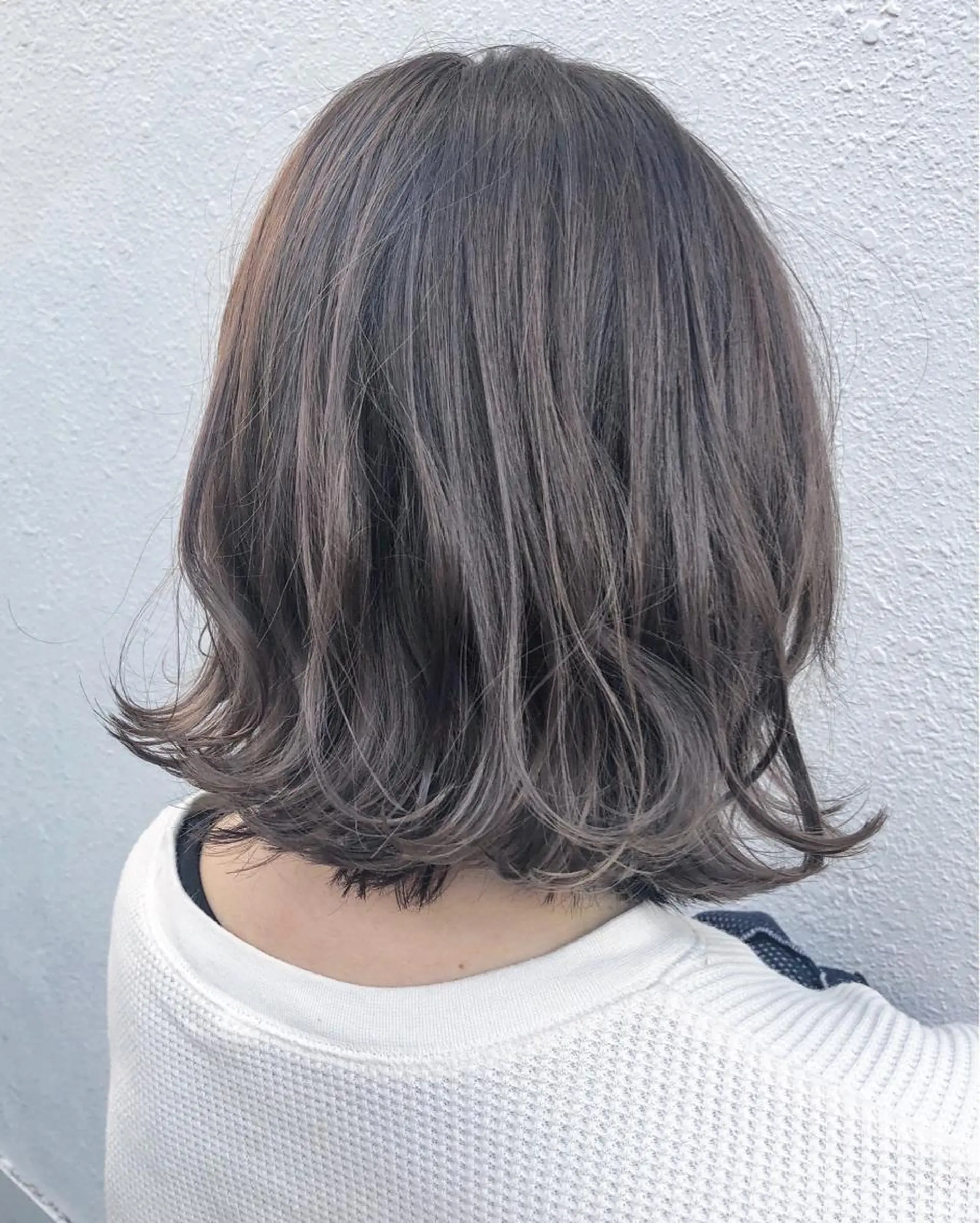ミディアム カラー パーマ ヘアアレンジ アディクシーカラー 【白髪ぼかし 専門GBG】自由が丘のヘアスタイル