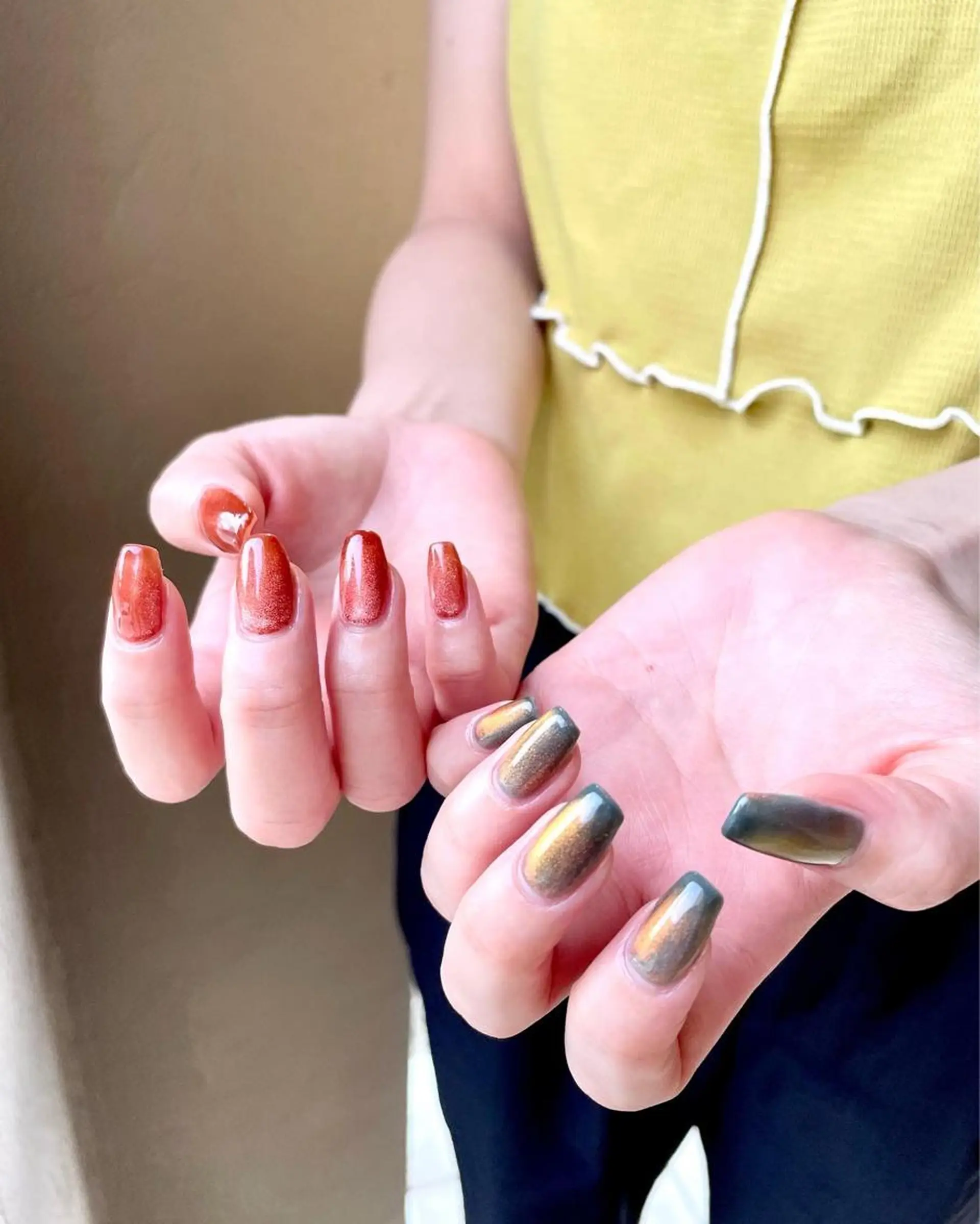 ネイル フットネイル ジェルネイル 韓国ネイル マグネットネイル ニュアンスネイル ハンドネイル フットネイル 甲府市徳行 🧸prunelleのネイルデザイン