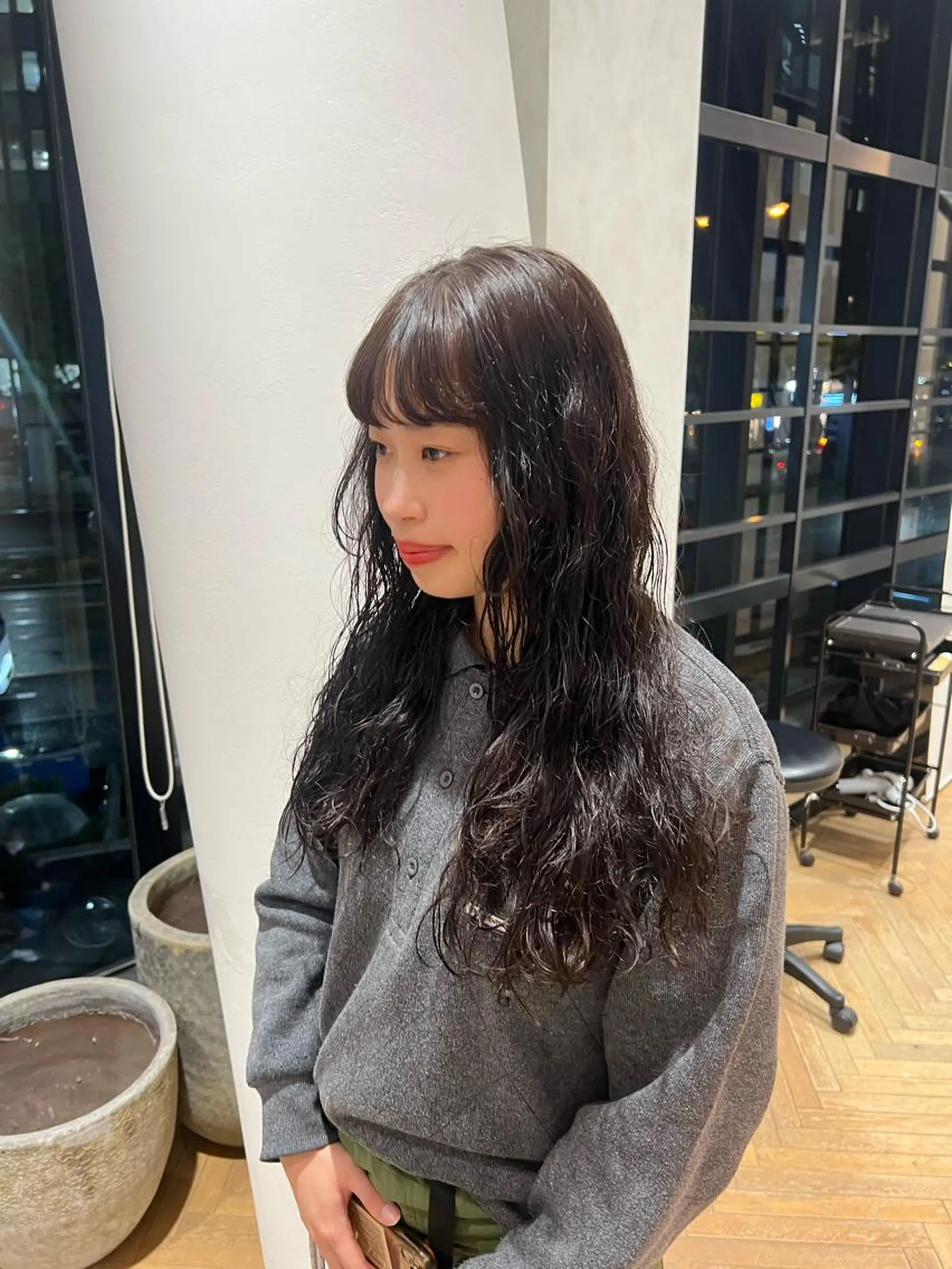 ロング カラー カット パーマ 似合わせ/レイヤー 💟SAEのヘアスタイル