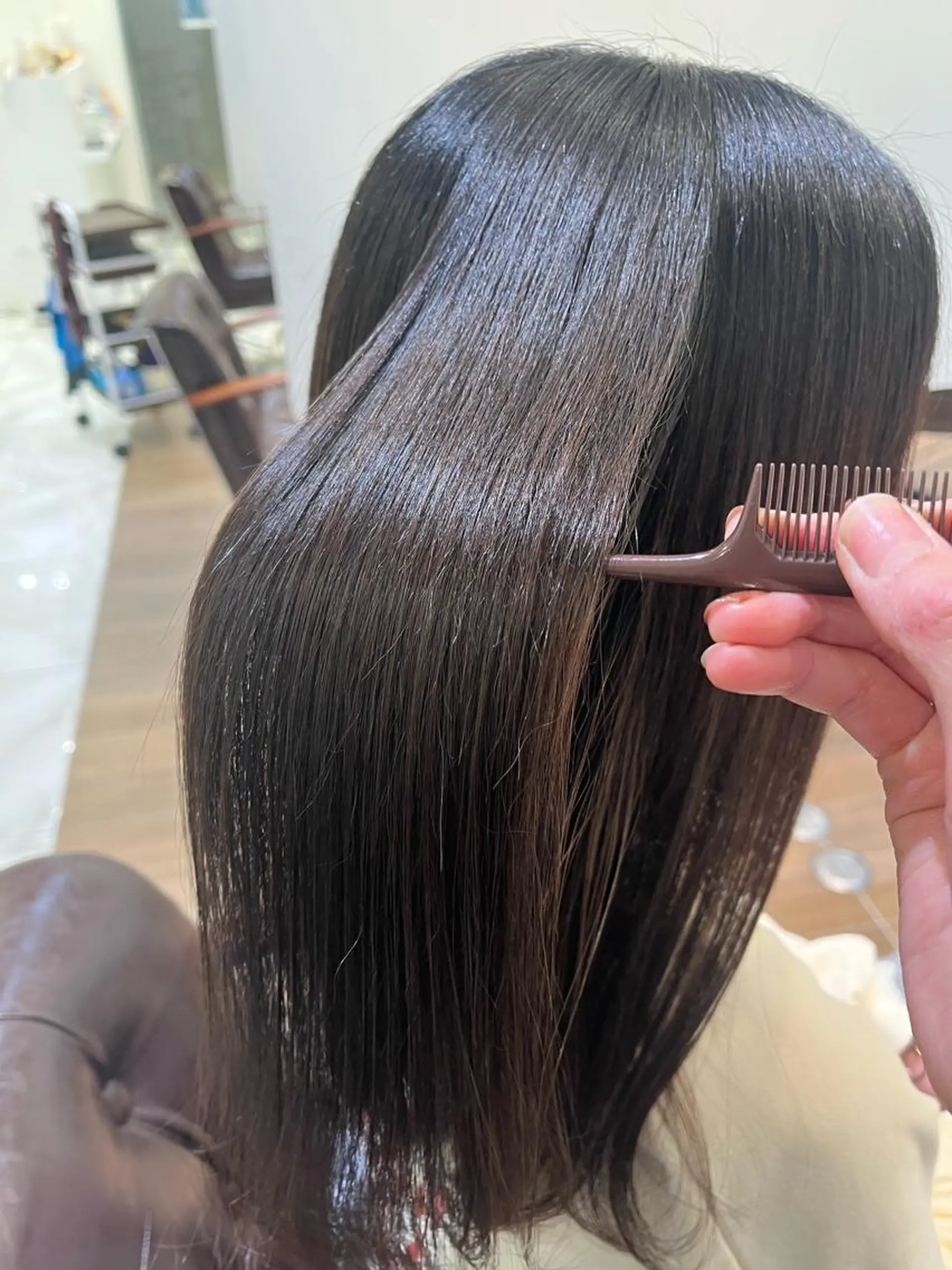 ロング 縮毛矯正 トリートメント 白髪染め /増田桃子のヘアスタイル