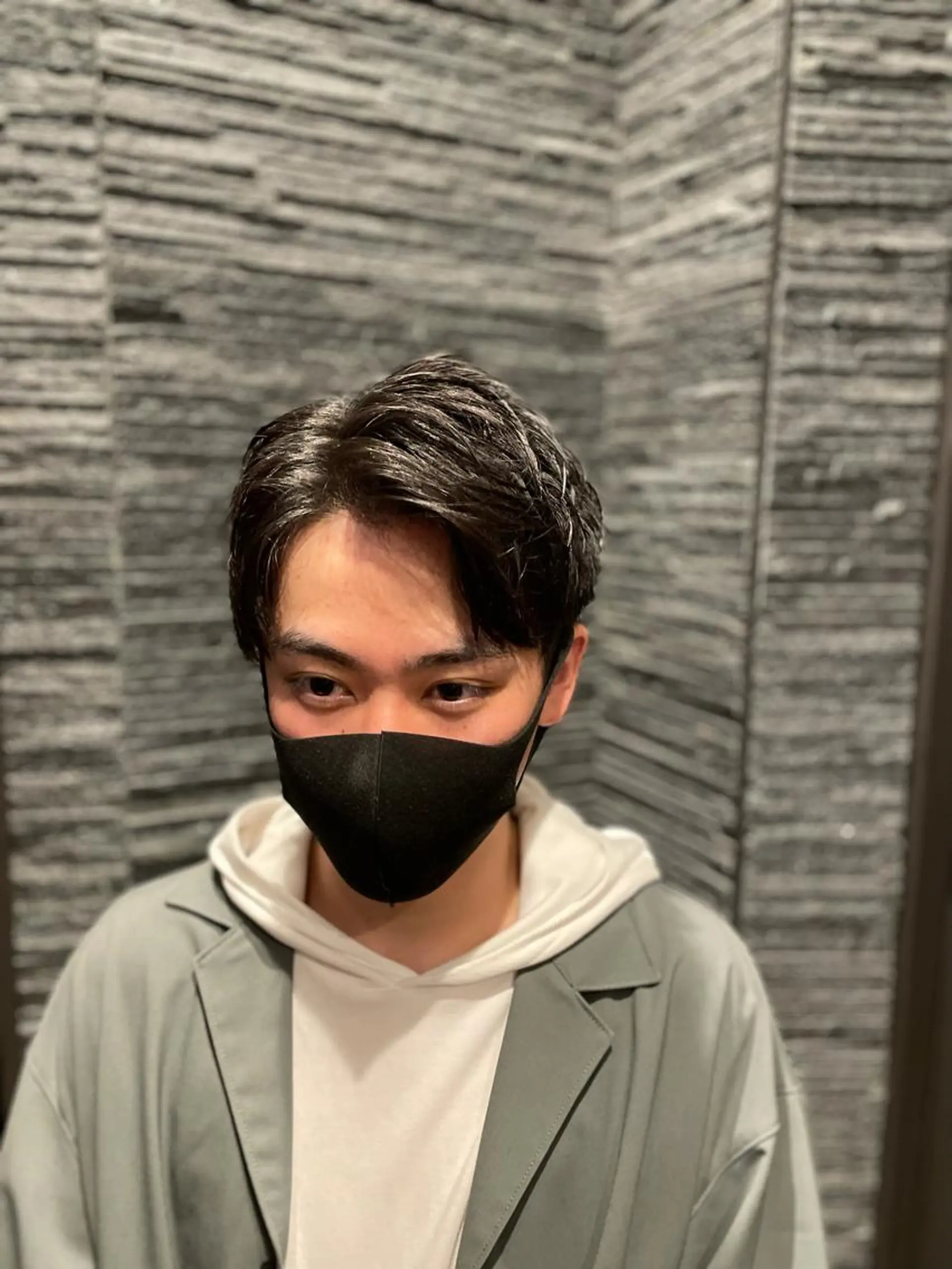 ミディアム メンズ カット指名No1漆原 聡のヘアスタイル