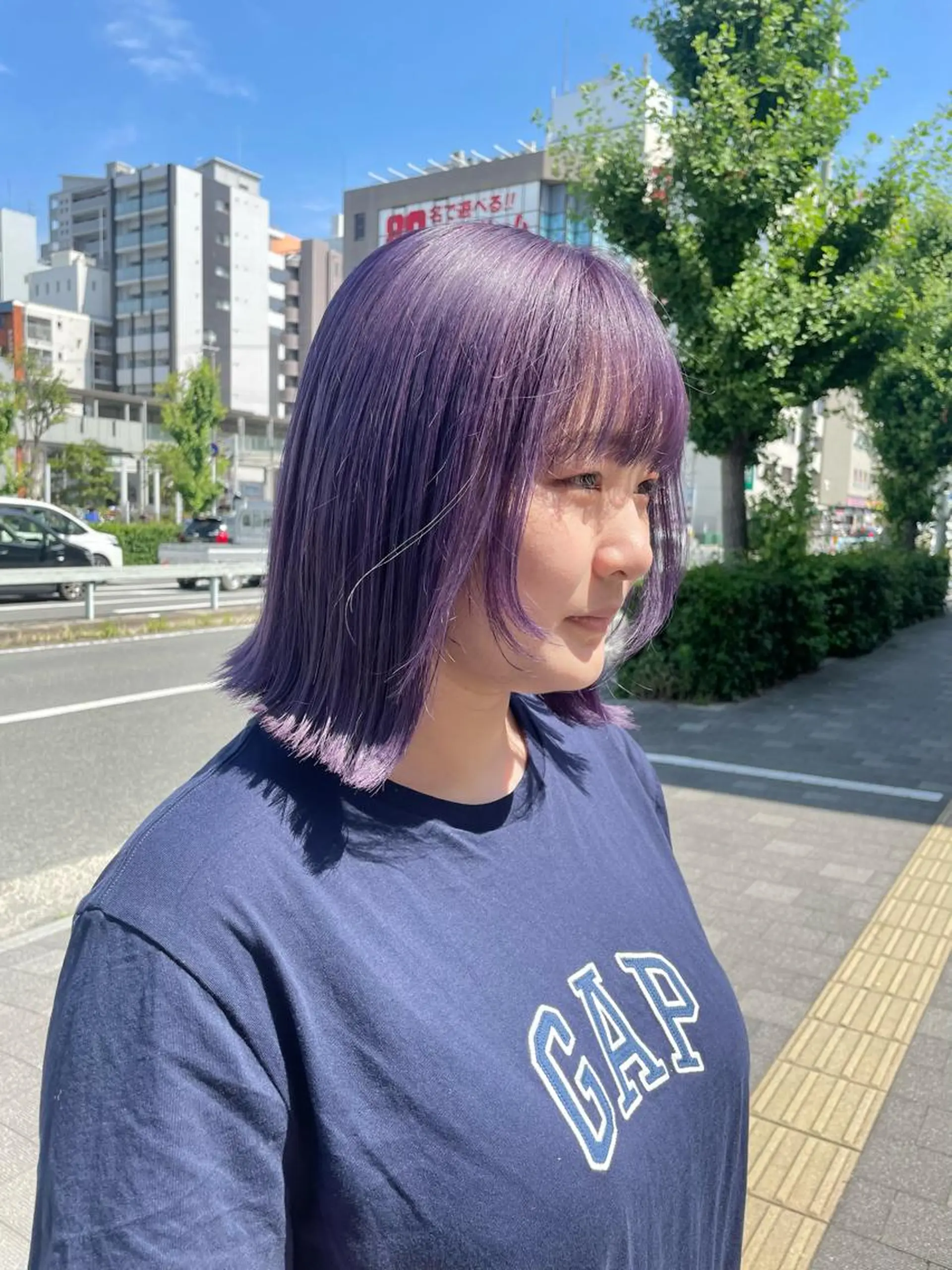 ミディアム 前田 菜奈子のヘアスタイル