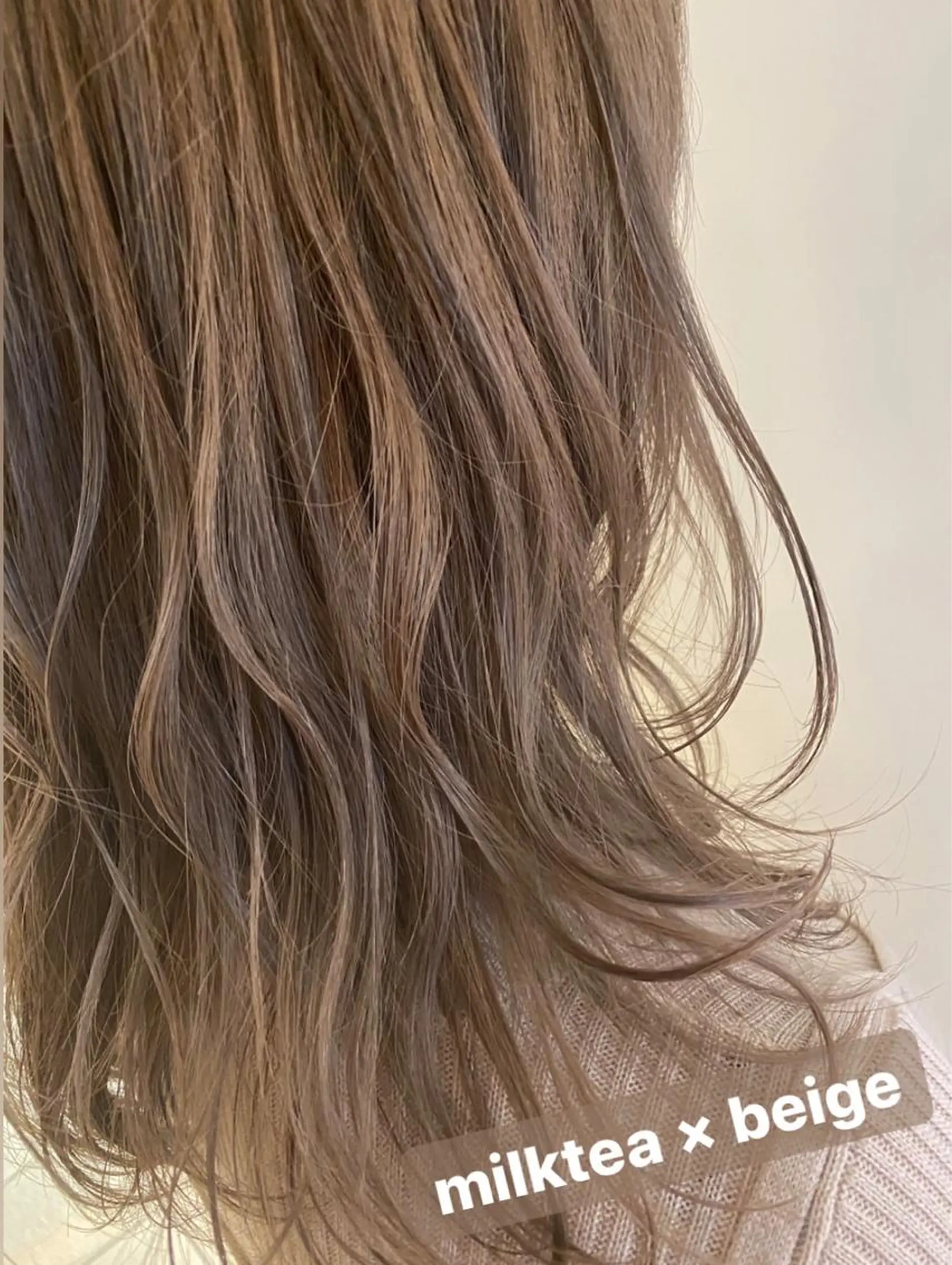 ミディアム カラー ベージュカラー ブリーチ ハイトーンカラー ヘアカラー トリートメント 韓国hair ·͜· watanabeのヘアスタイル