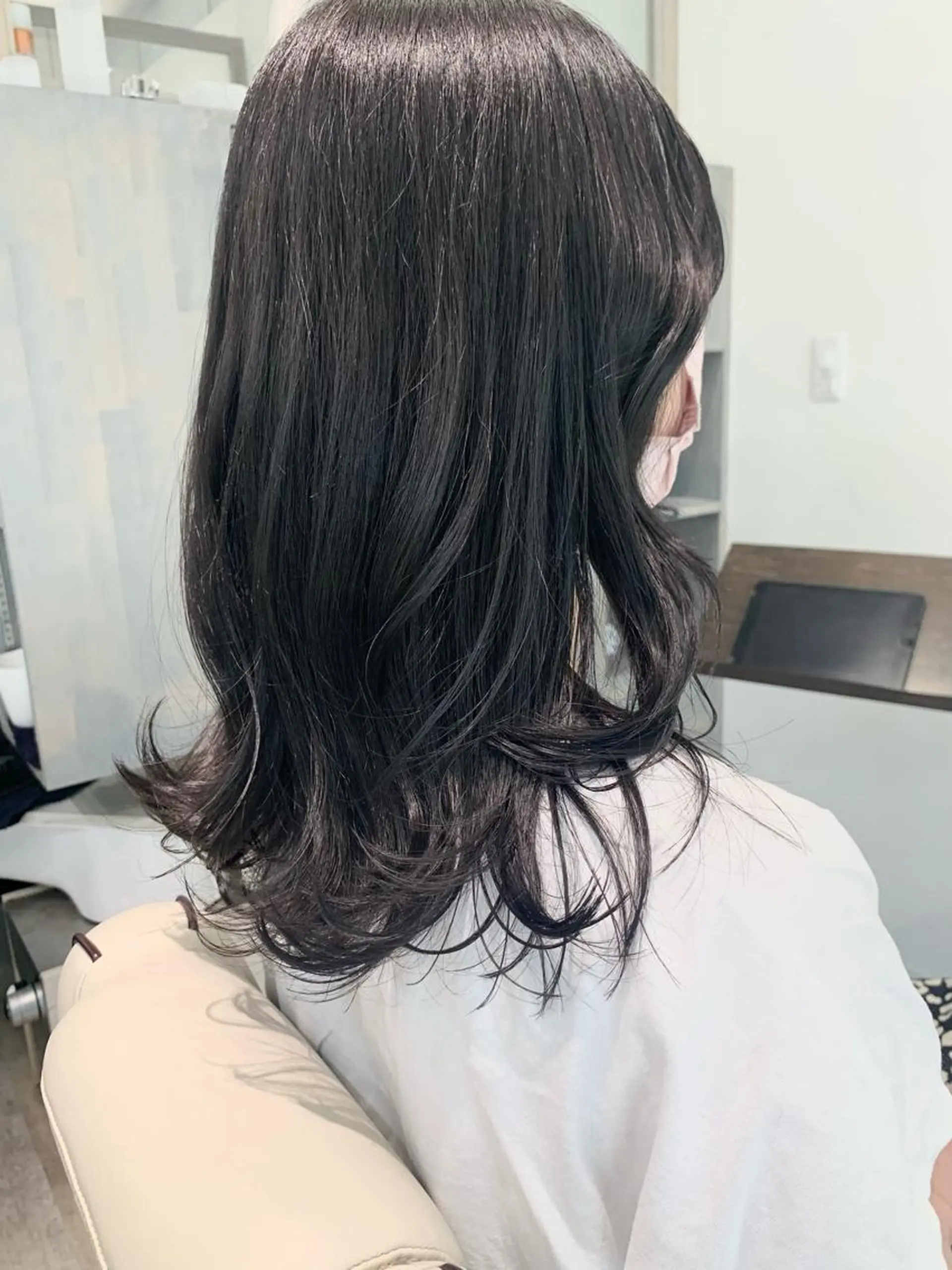 ミディアム 垢抜け 雰囲気アップ ふにゅう ののかのヘアスタイル