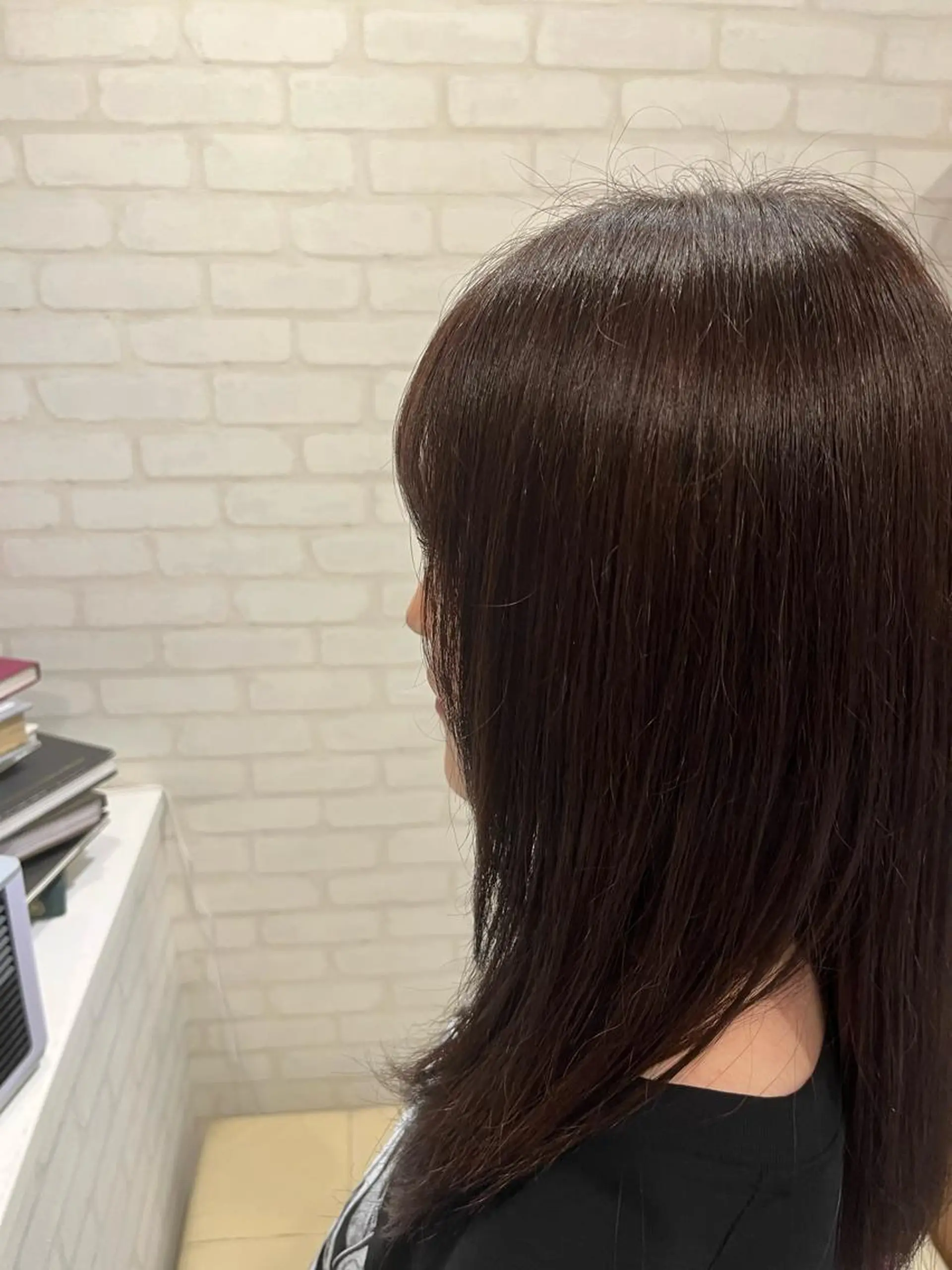 カラー ブラウンカラー レッドカラー 阿部 うららのヘアスタイル