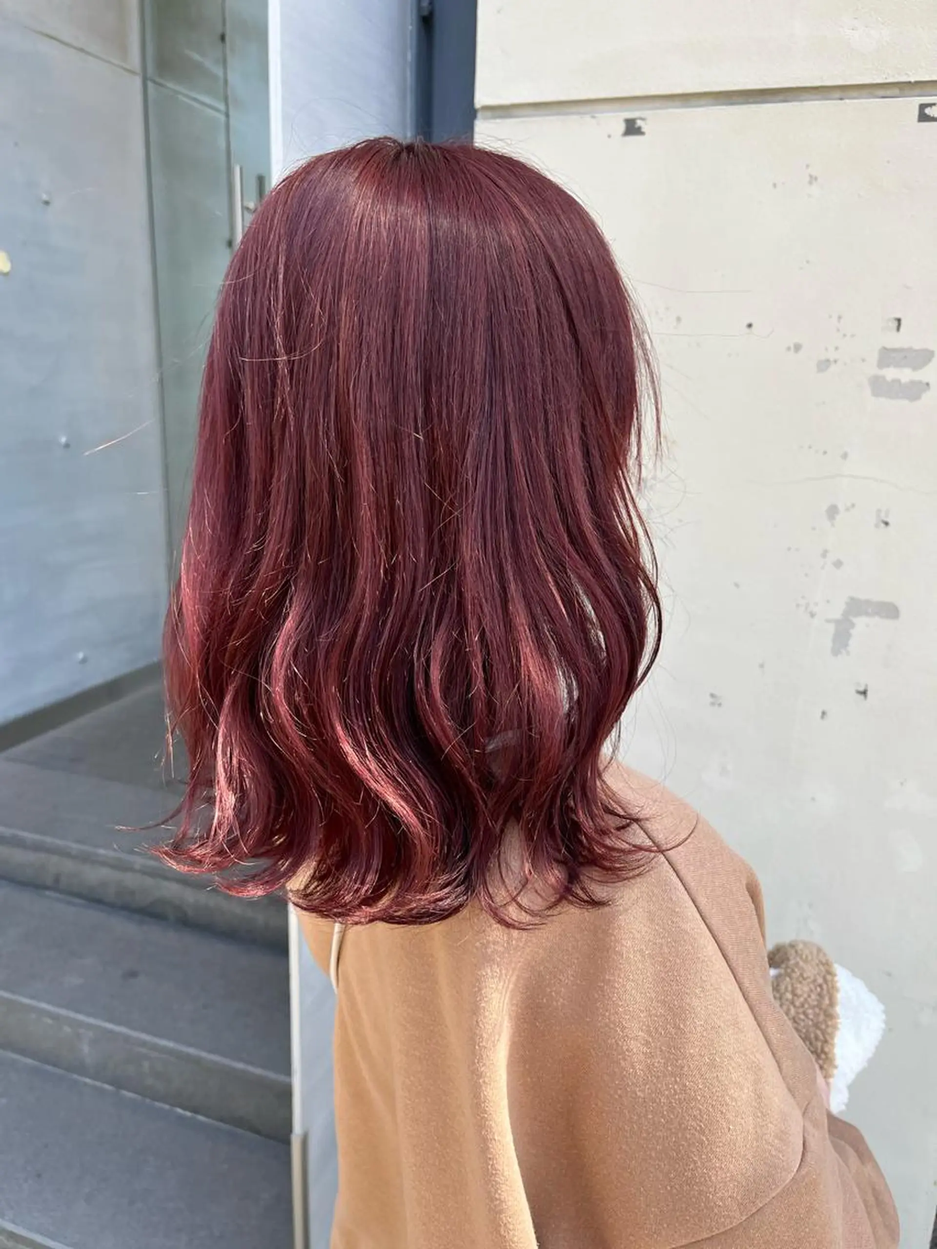 ミディアム カラー uni 江坂🦋 木下風子のヘアスタイル