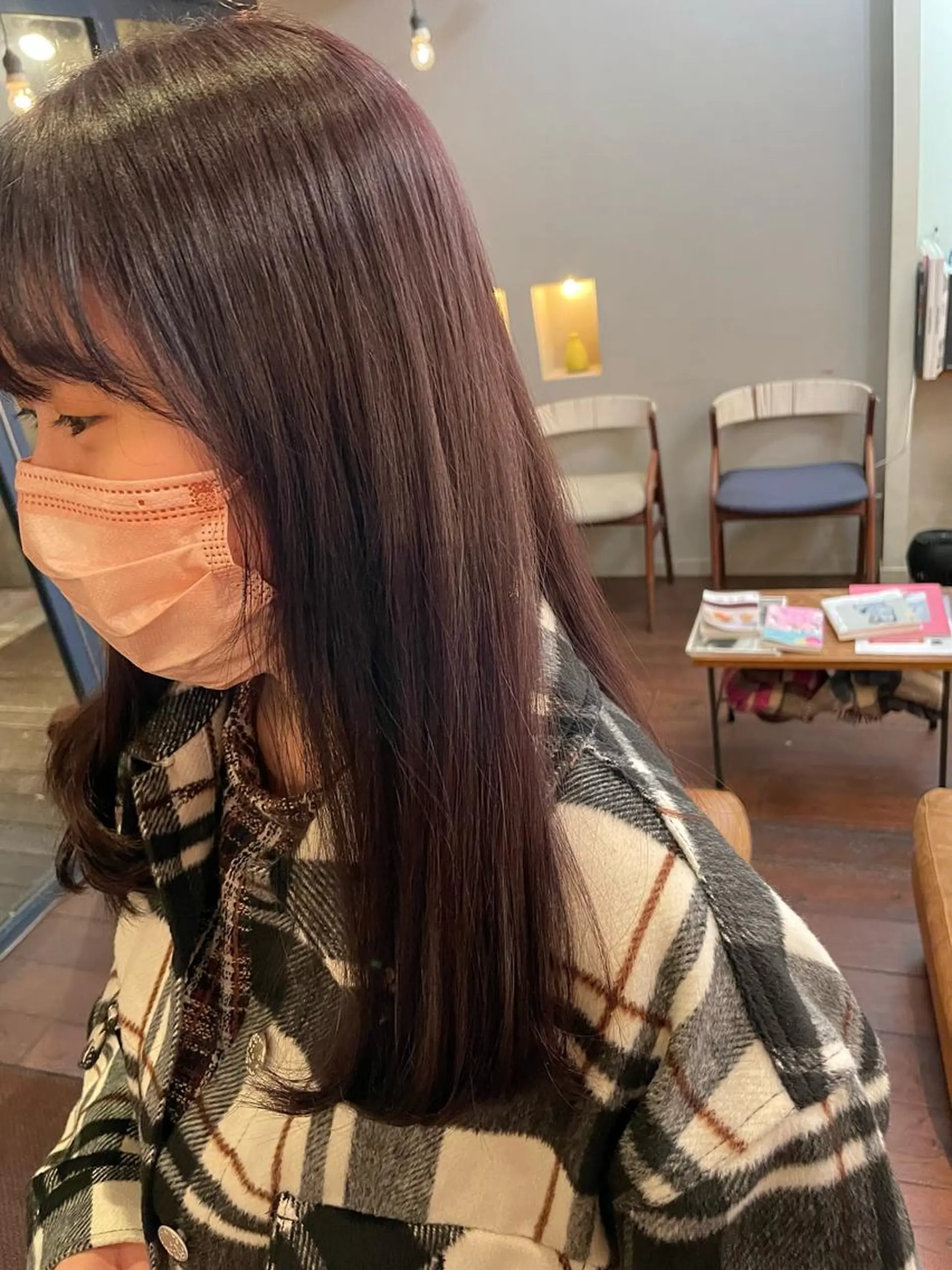 セミロング カラー ヘアアレンジ グレージュ ラベンダーカラー ラベンダーグレージュ ラベンダーグレー 抜け感ボブ×パーマ |kazaneのヘアスタイル