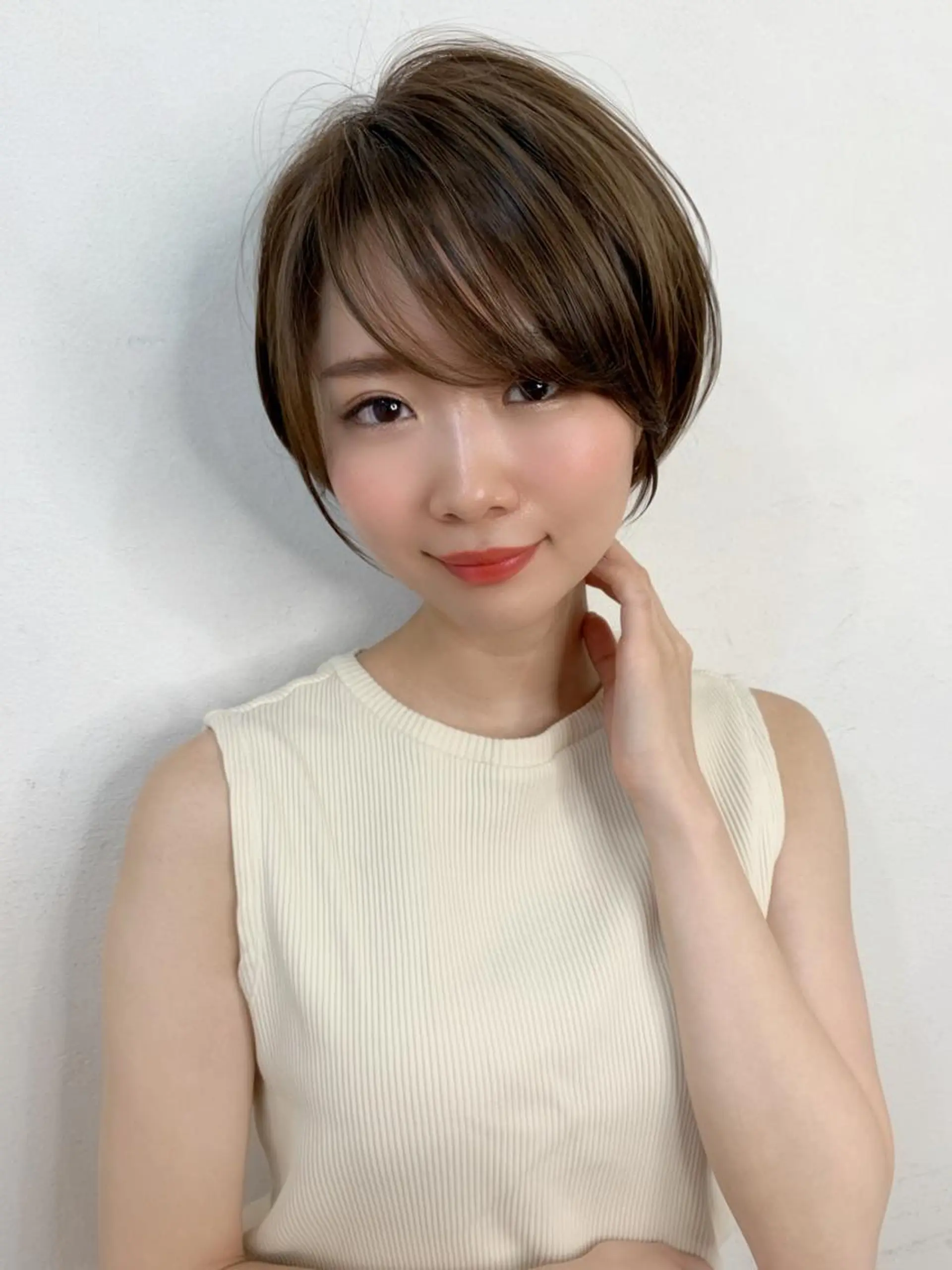 ショート カラー 縮毛矯正/ショート/ レイヤー/畑中正敏のヘアスタイル