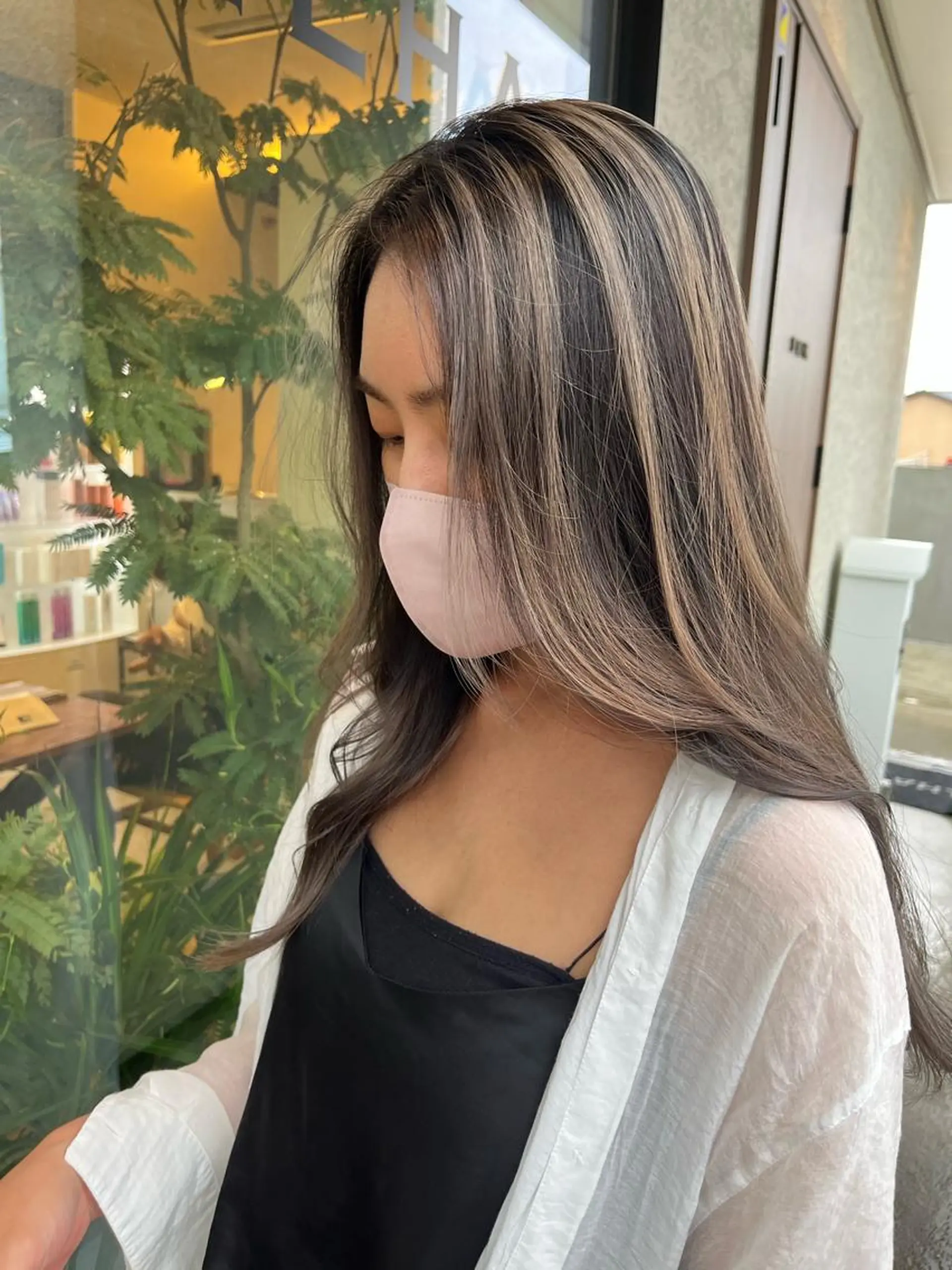 セミロング カラー 手塚 亮汰のヘアスタイル