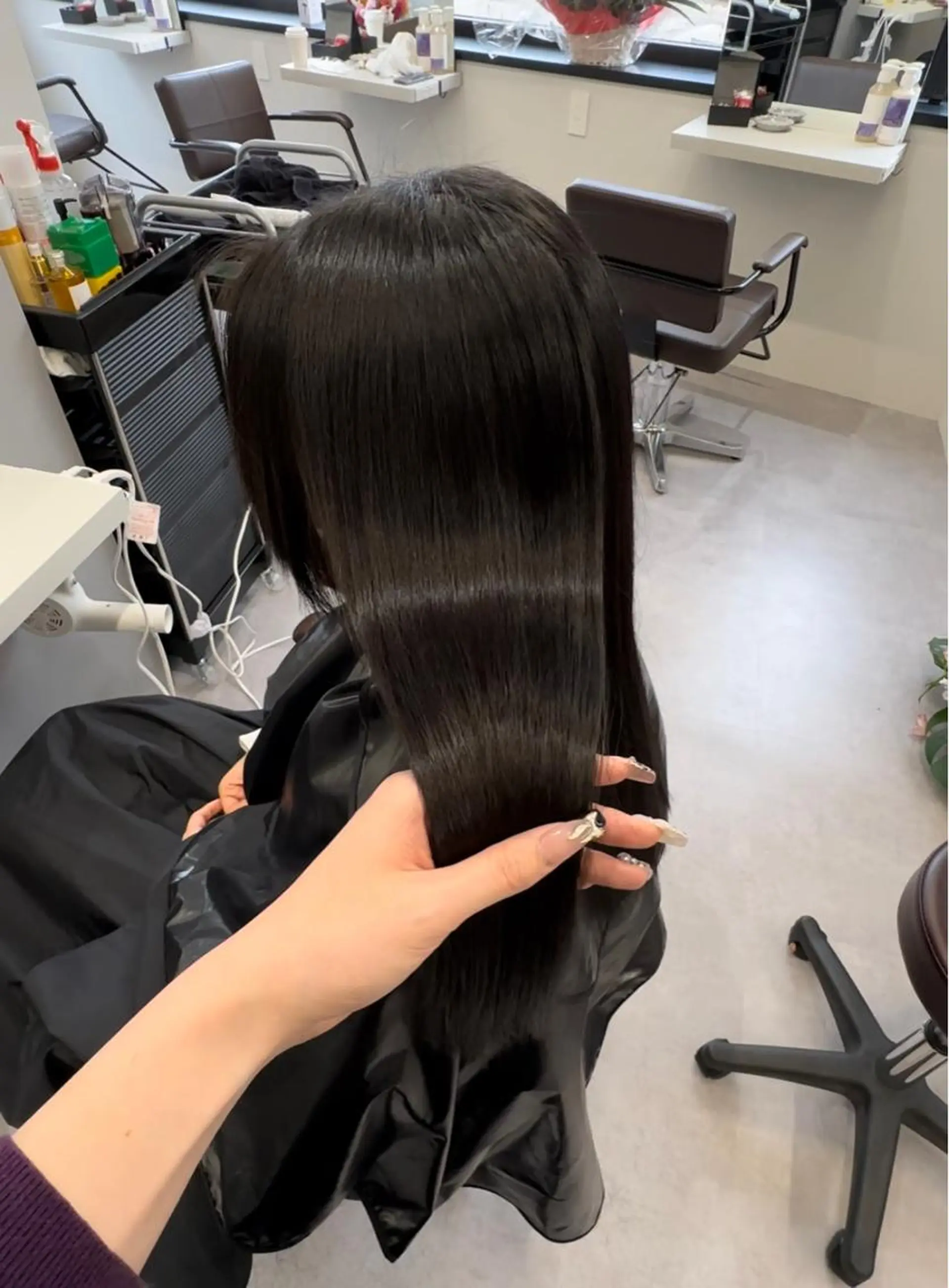 ロング 韓国風✨髪質改善✨ 縮毛矯正✨松浦知奈美のヘアスタイル