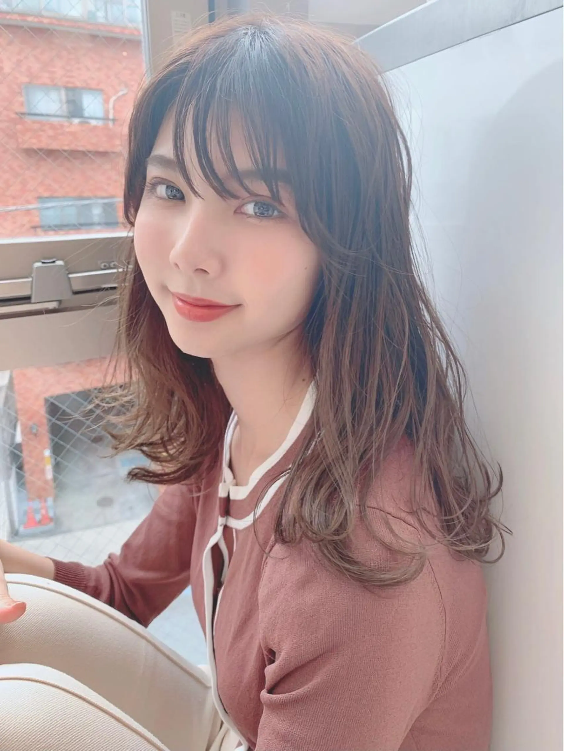 ミディアム カラー パーマ 【公式】amble luxe池袋東口🩷のヘアスタイル